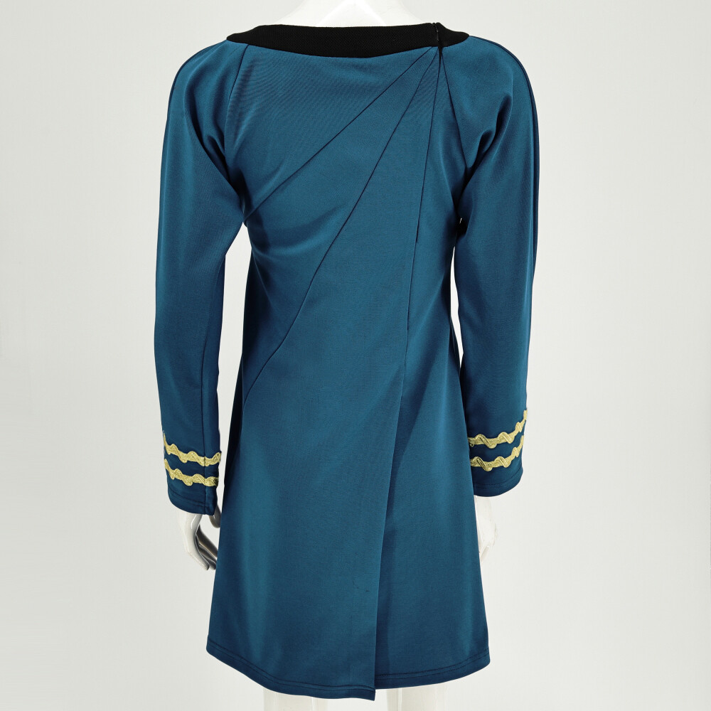 Cosplay TOS Female Duty Uniforms The Original Series Blue Gold Red Dress Costume