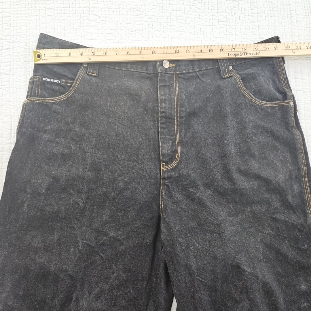 GodBody Denim Carpenter Shorts Men’s 42 Black 13.5″ Inseam EUC Made in Russia