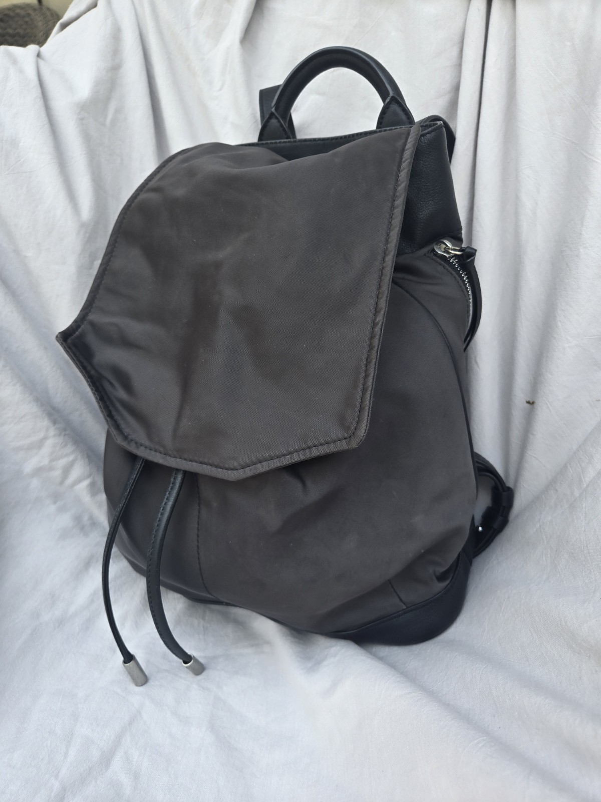 Rag & Bone New York Black Nylon Poly Backpack
