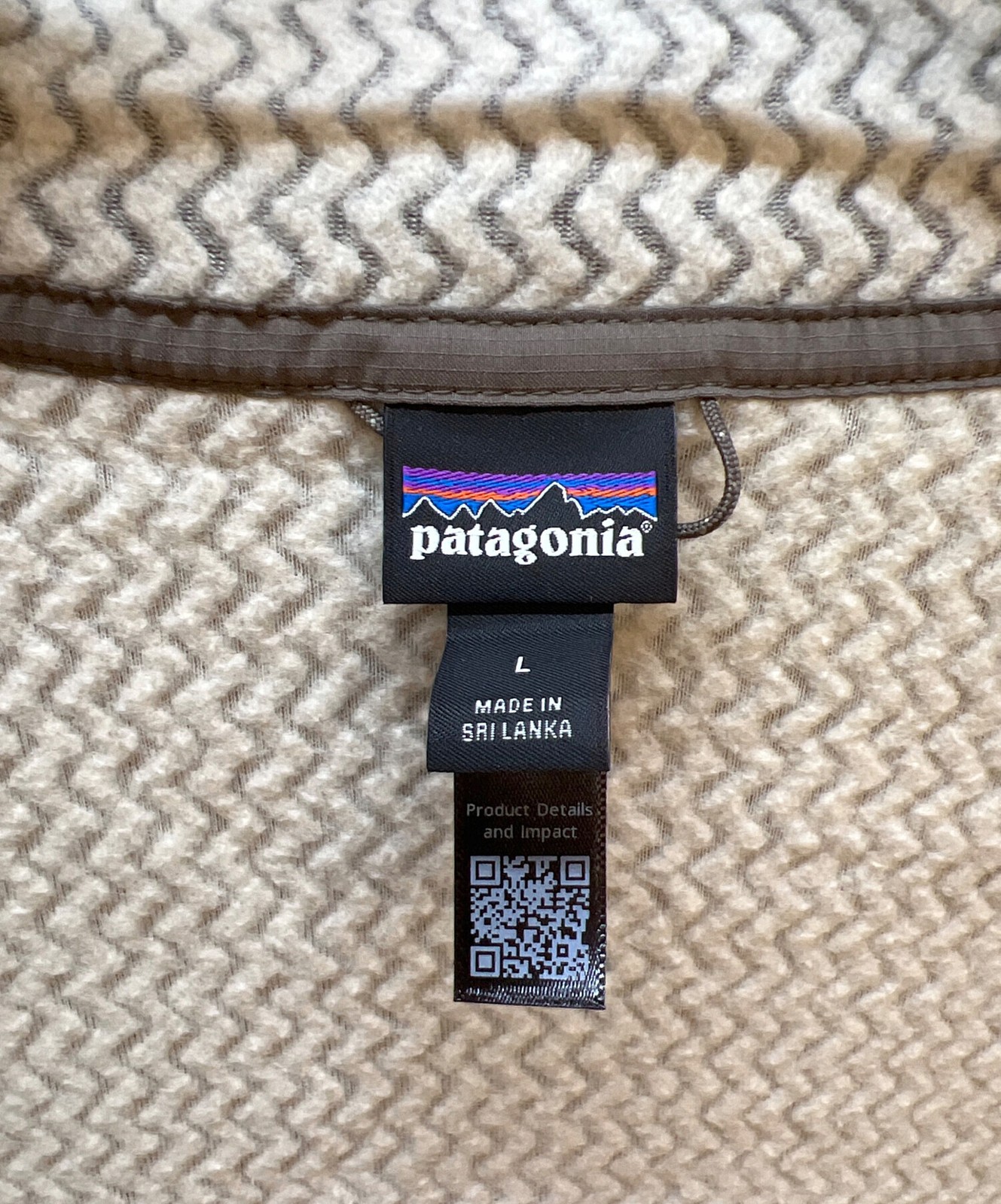 Patagonia Fleece jacket Size: L Beige x brown Men 40275SP26