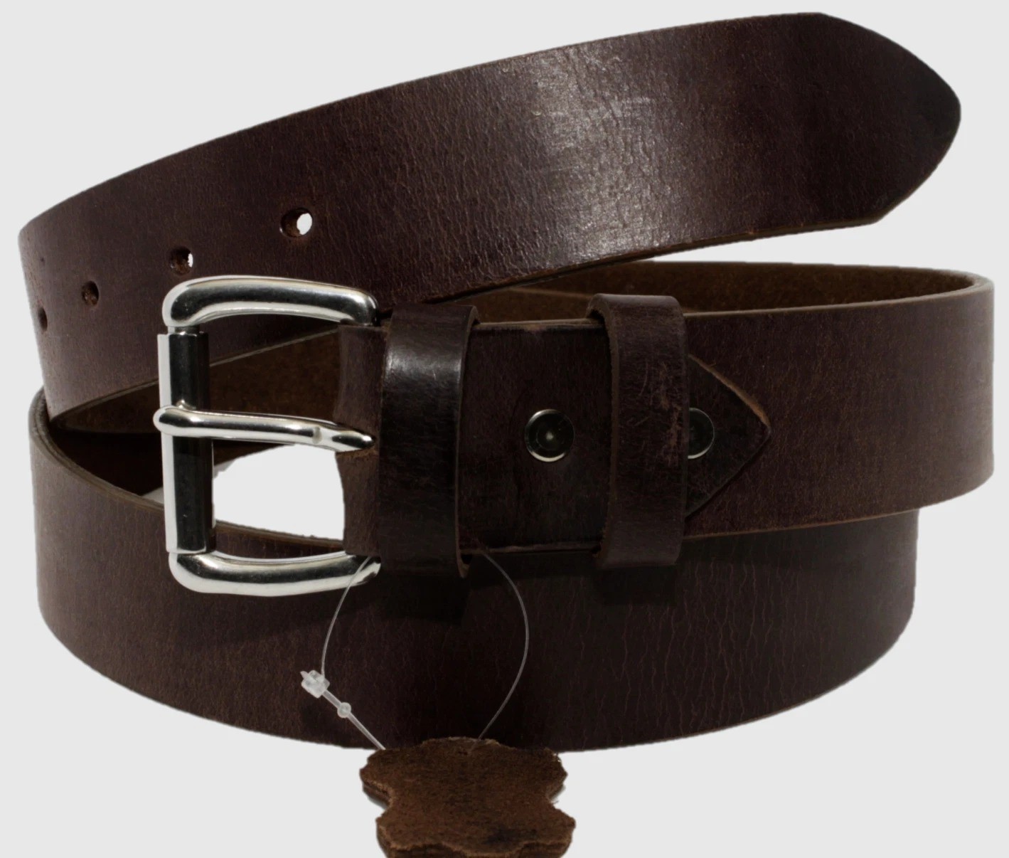 Men’s Genuine Buffalo full grain Leather Belt, 1 1/2″ width, Handmade by valdrax