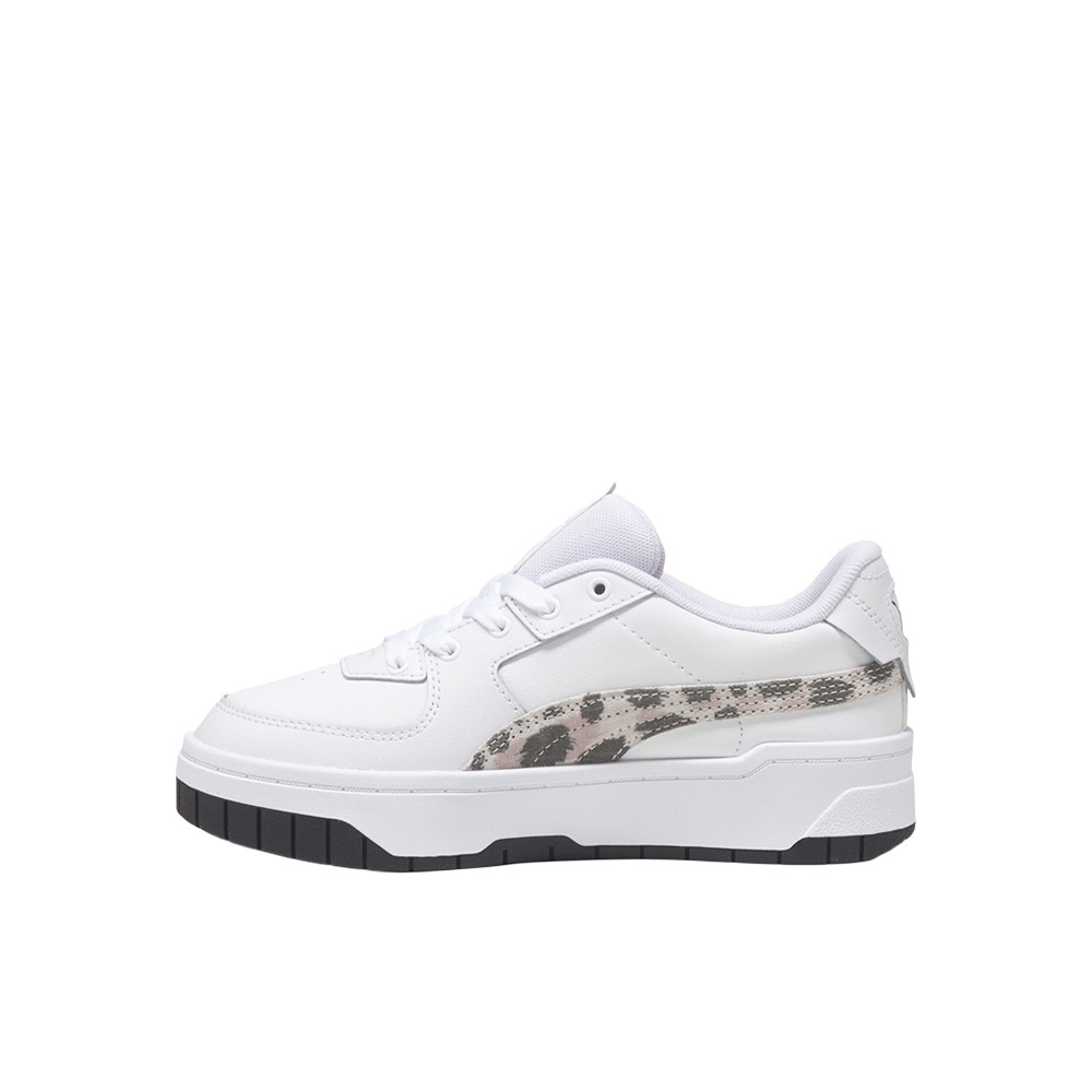 PUMA Cali Dream Animal Print Lace Up Youth Girls White Sneakers Casual Shoes 39