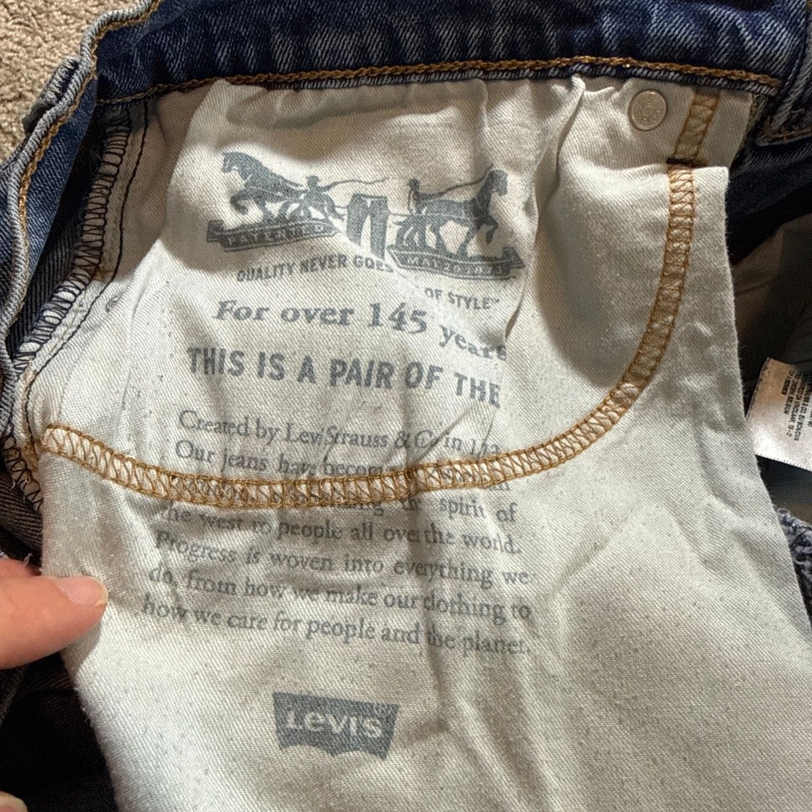 Levis 505 Jeans Mens 34×34 Blue Regular Fit Straight Leg Stretch Denim EUC