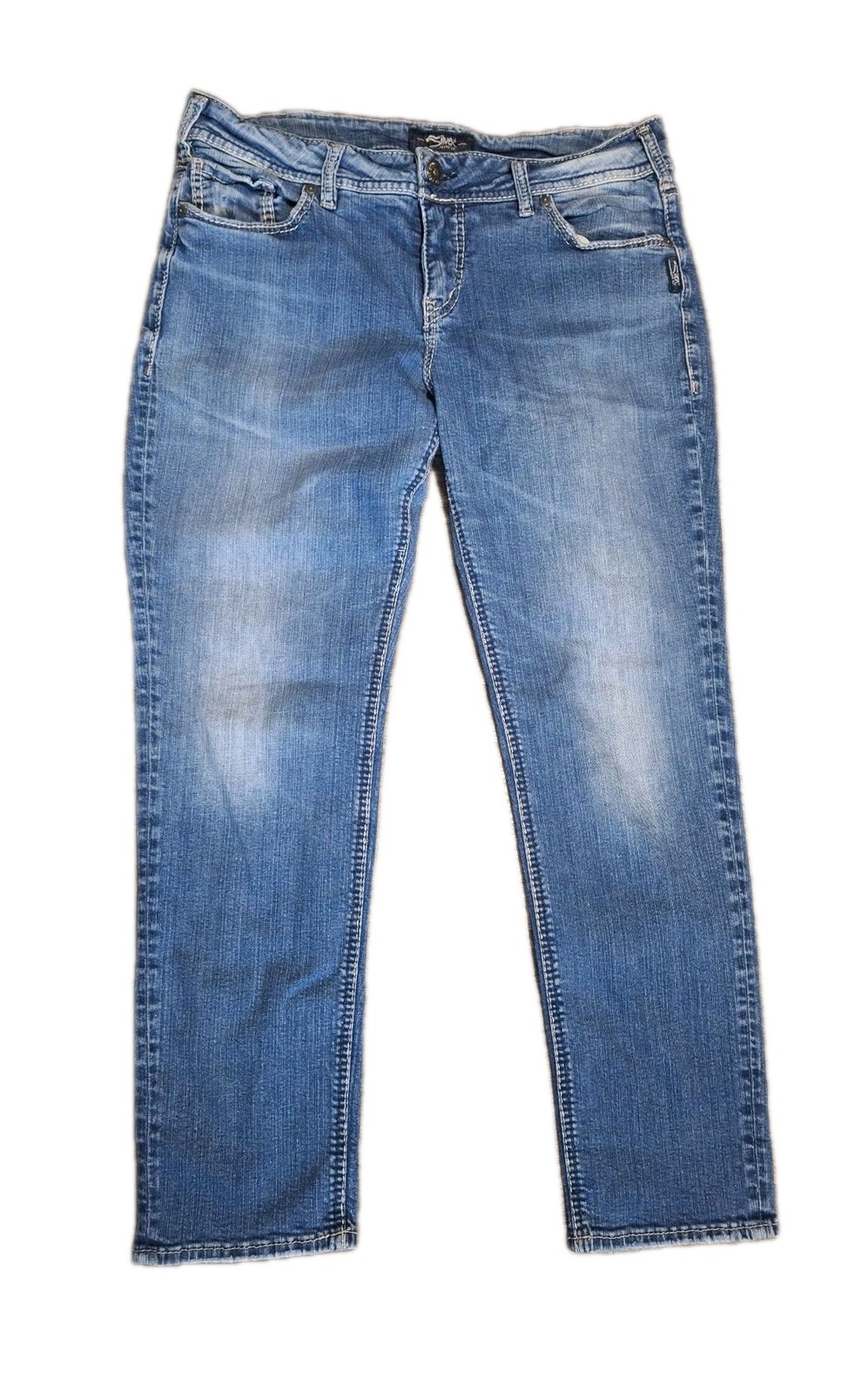 Silver Jeans SUKI ankle SLIM W34/L27 Stressed Blue Jeans