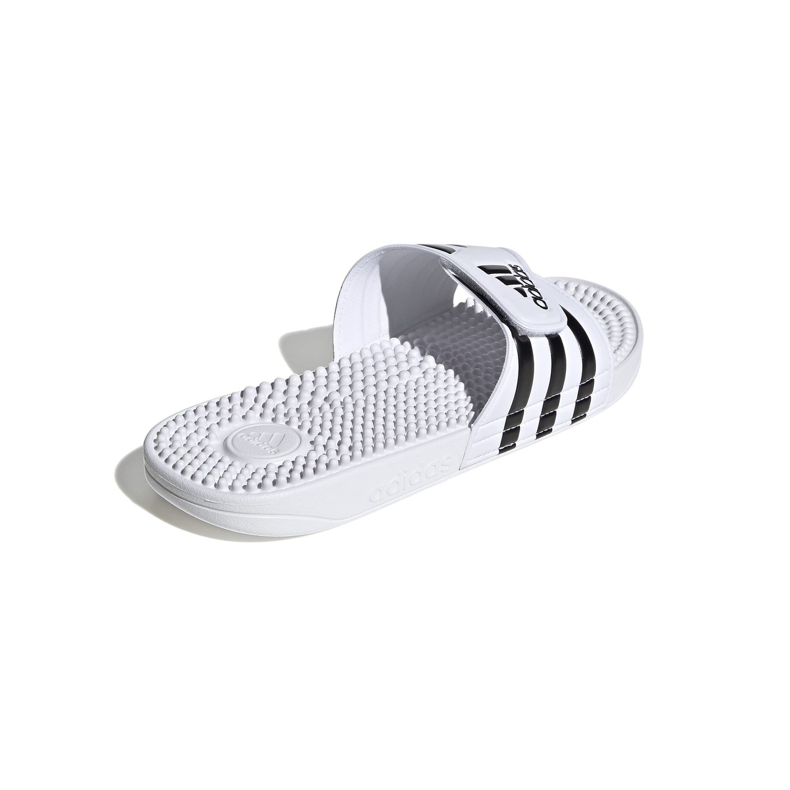 adidas Unisex Adissage Slides Sandal, White/Black/White, 15 US Slides Men