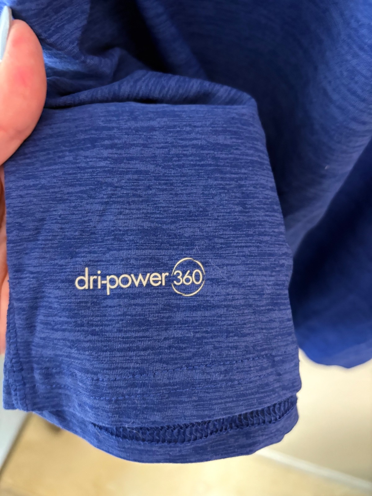 Russell Dri Power 360 Mens XL 46-48 Long Sleeve Shirt Blue Training Athletic