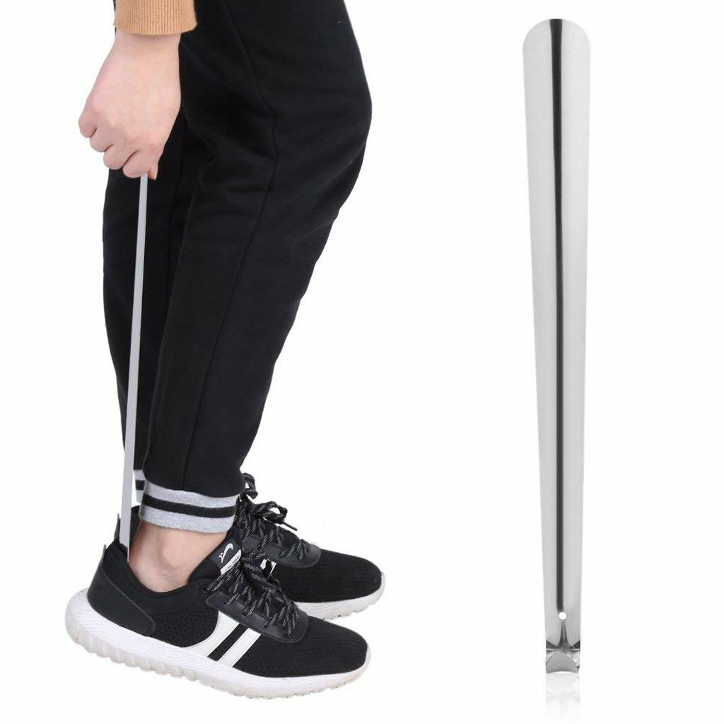11.8″ Extra Long Handle Shoe Horn Stainless Steel Handled-Metal Shoehorn Horns