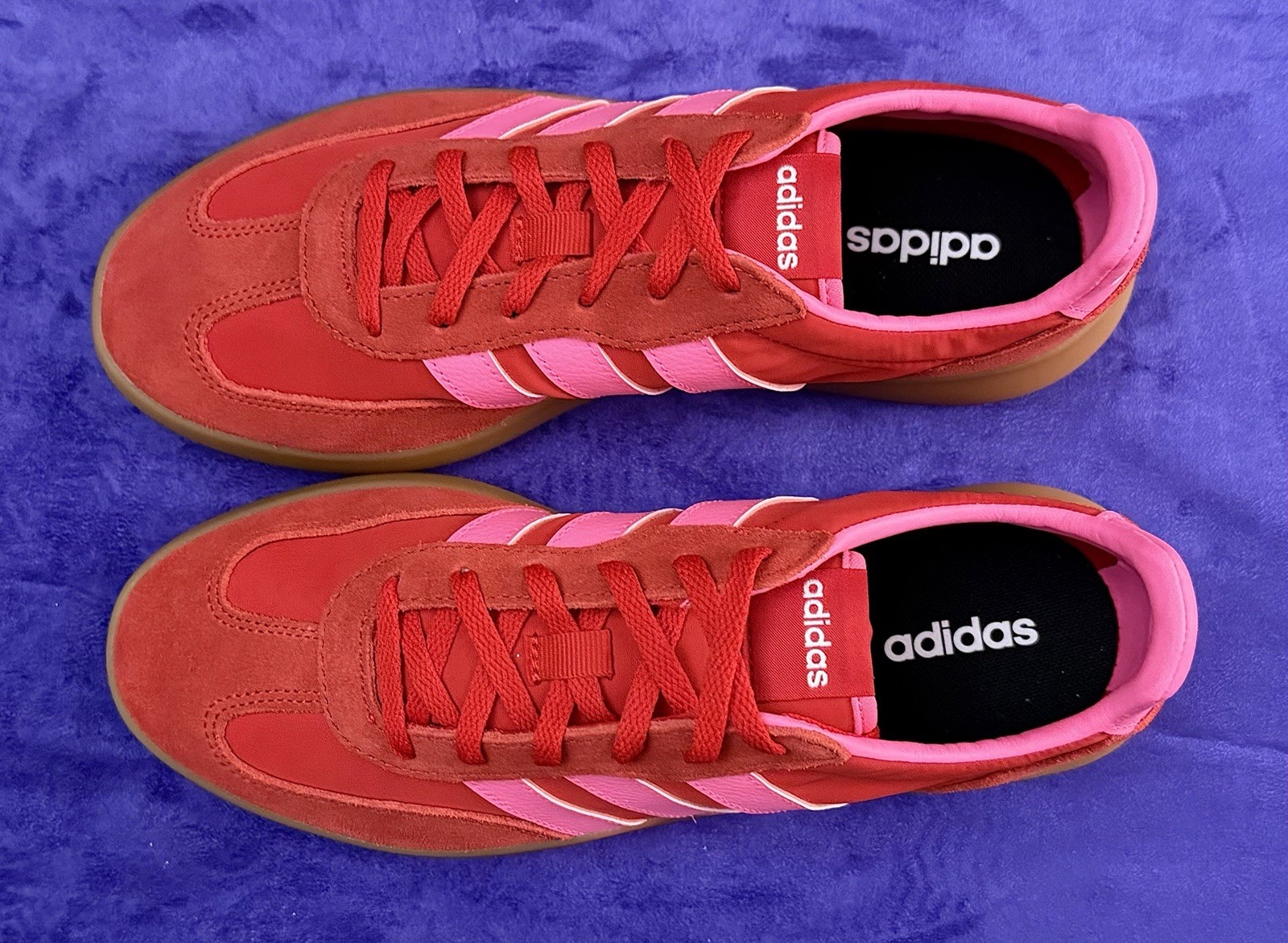 Adidas Barreda Decode J GS Sz 6 / Womens 7 Red Hot Pink Gum Suede JR0759 NIB