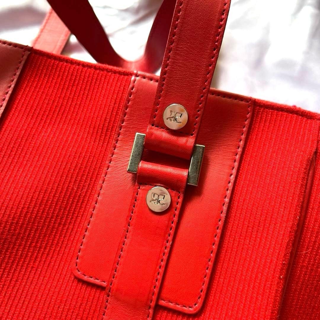 Courreges handbag red 10.6 inch