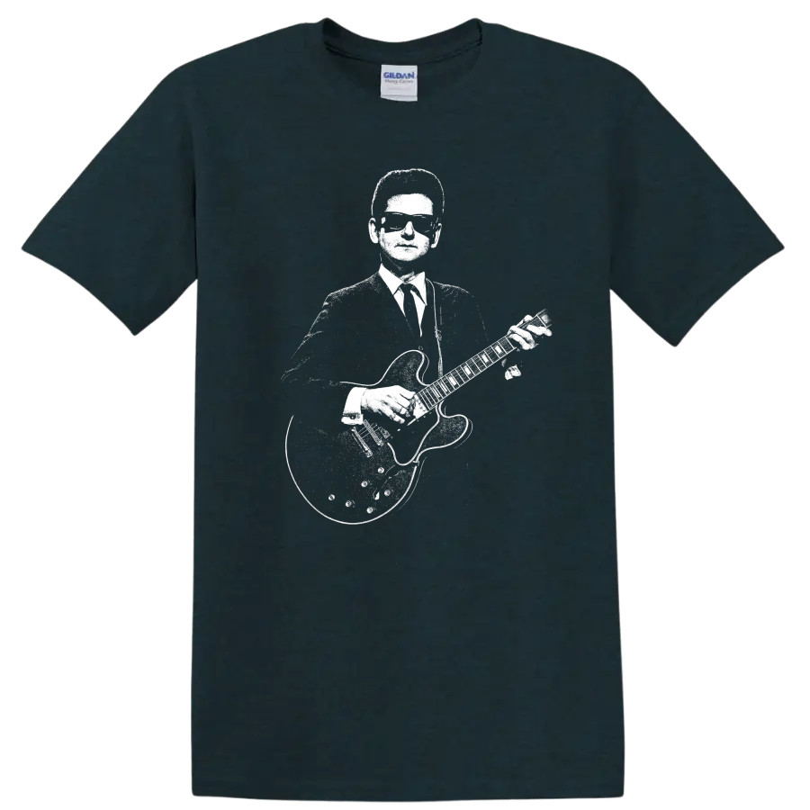 Roy Orbison T Shirt Rock Legend Guitar Singer Sunglasses Music Fan Concert Tee