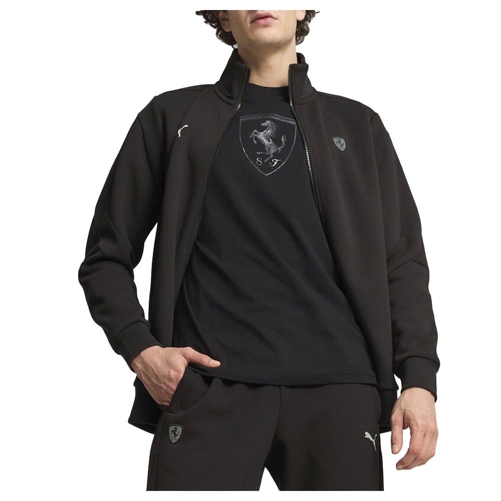 PUMA Scuderia Ferrari Style Mt7 Full Zip Jacket Mens Black Casual Athletic Outer