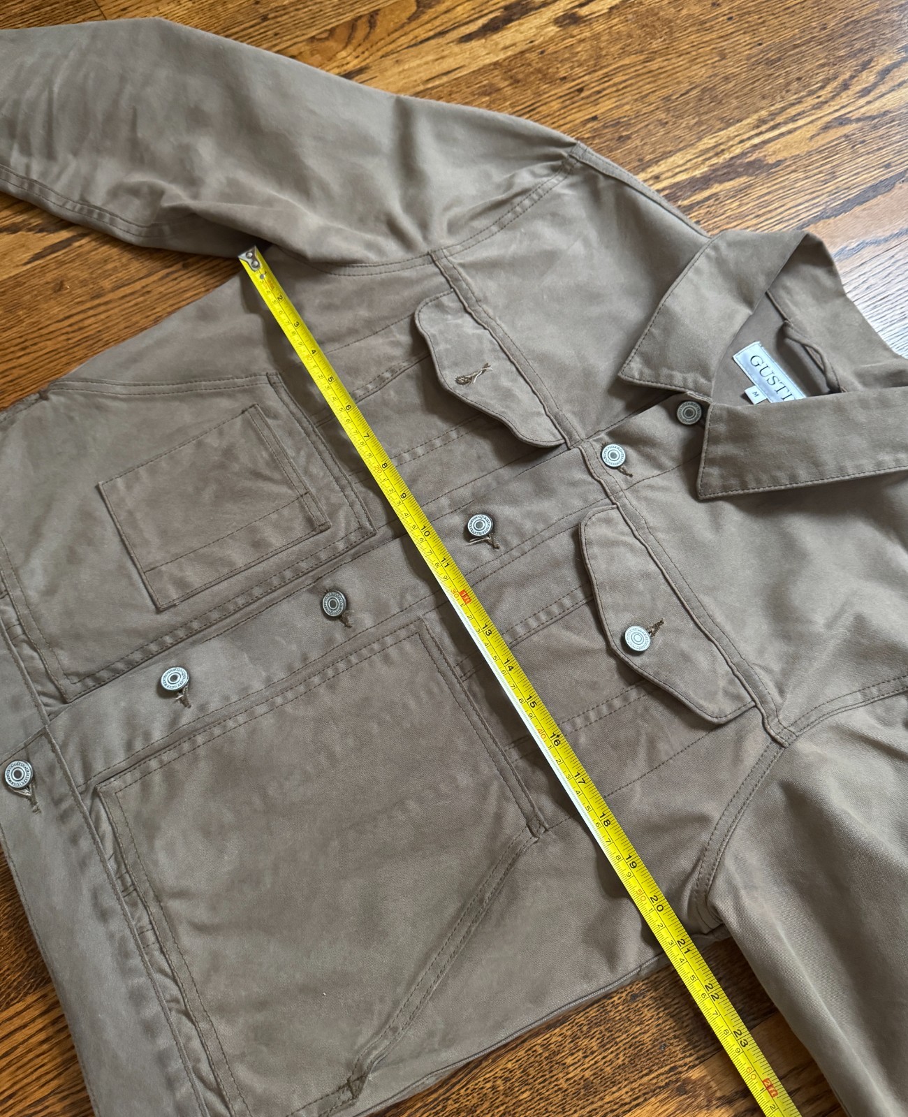 Gustin Waxed Canvas Jacket Medium Made in USA Cropped Beautiful Worn-In Patina