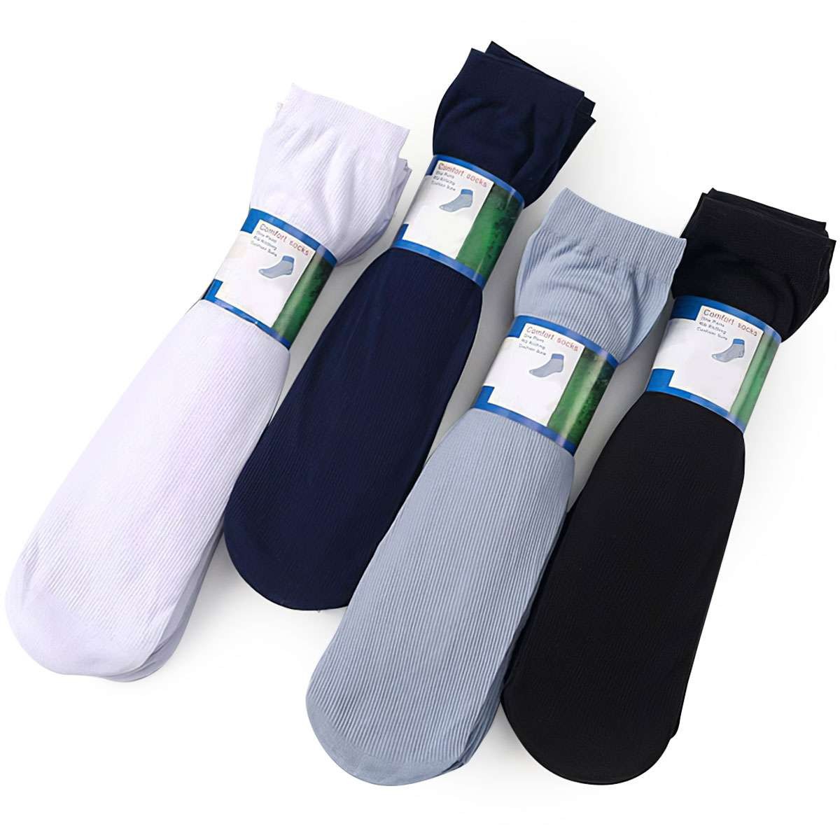 10 Pairs Set Men Summer Thin Sheer Silk Evening Transparent Dress Business Socks