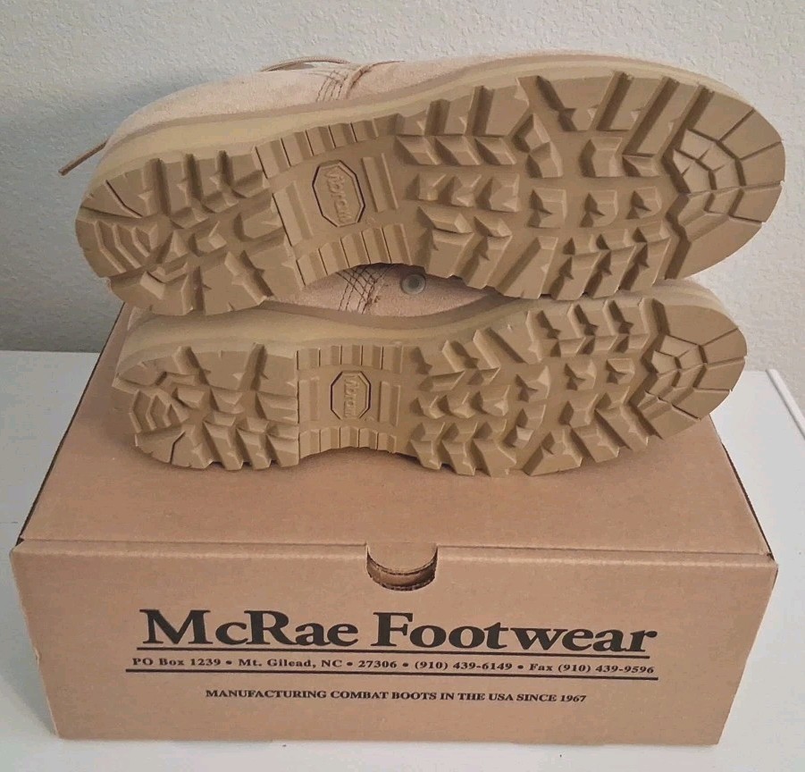 NEW McRae Army Combat Boots Hot Weather, Size 8R NSN 8430-01-514-5083