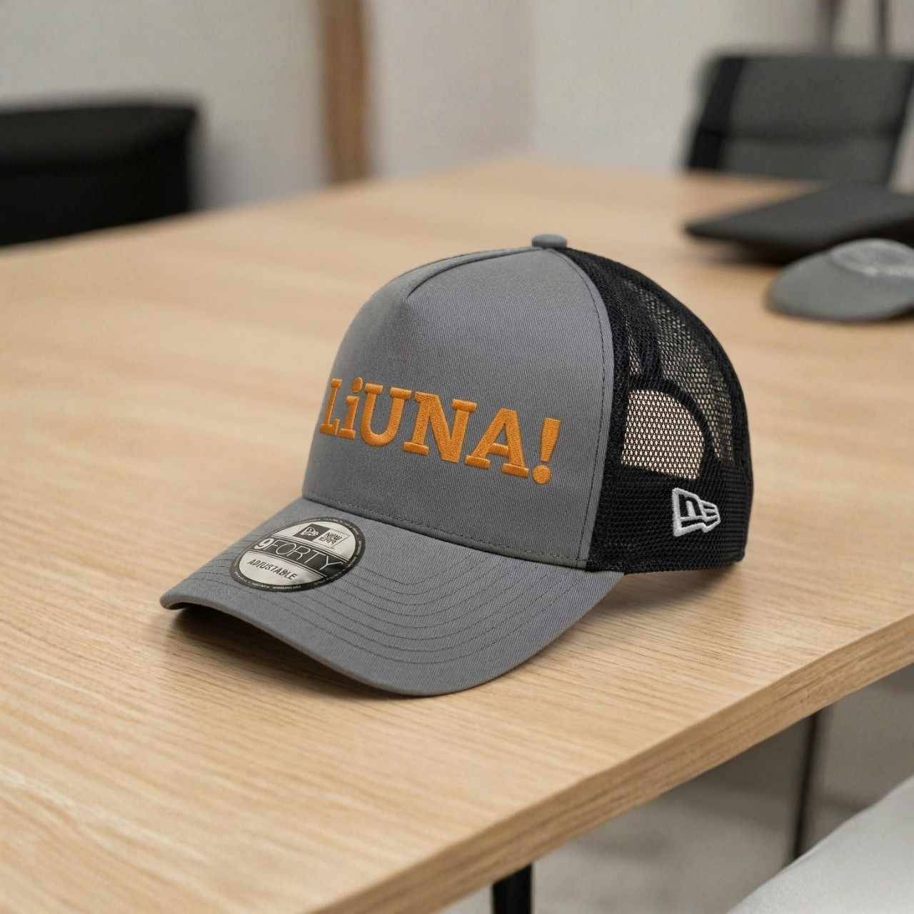LiUNA Laborers Union Embroidered Gray Mesh Trucker Hat Construction Work Cap New