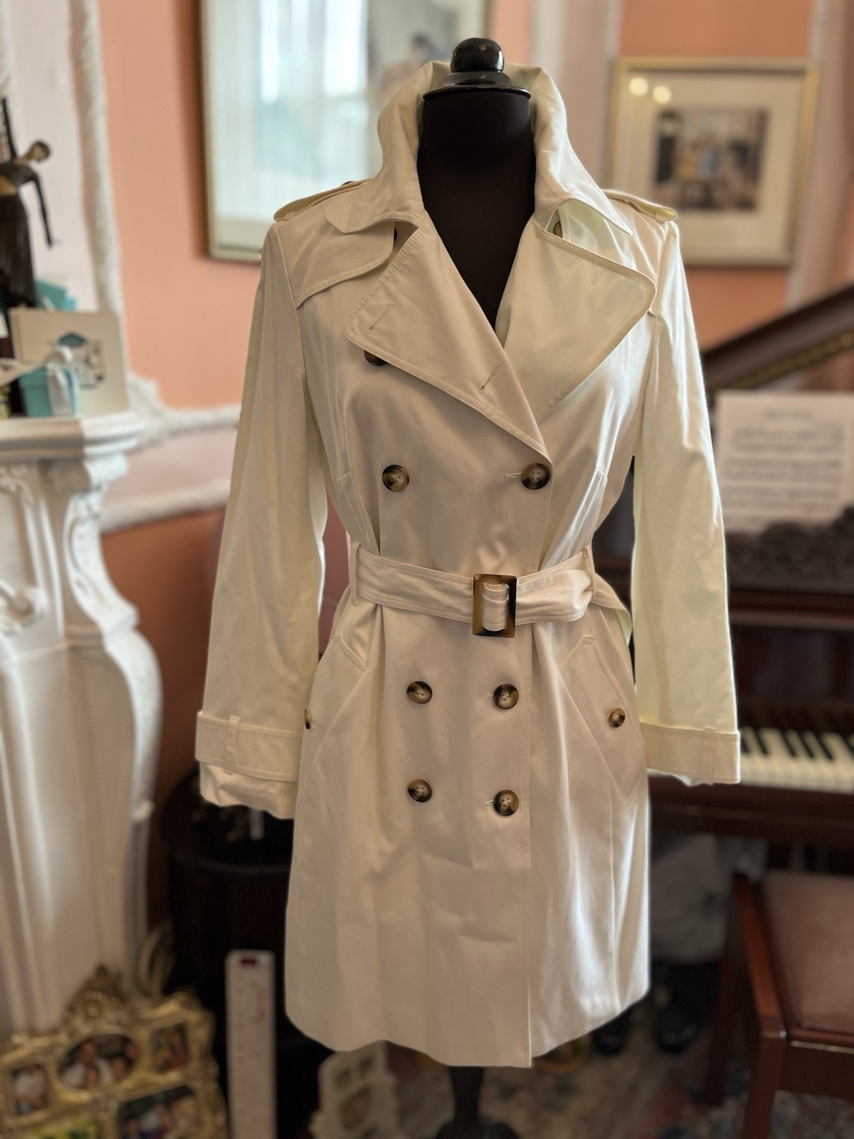 Marks & Spencer Fabulous Trench Coat in Warm White