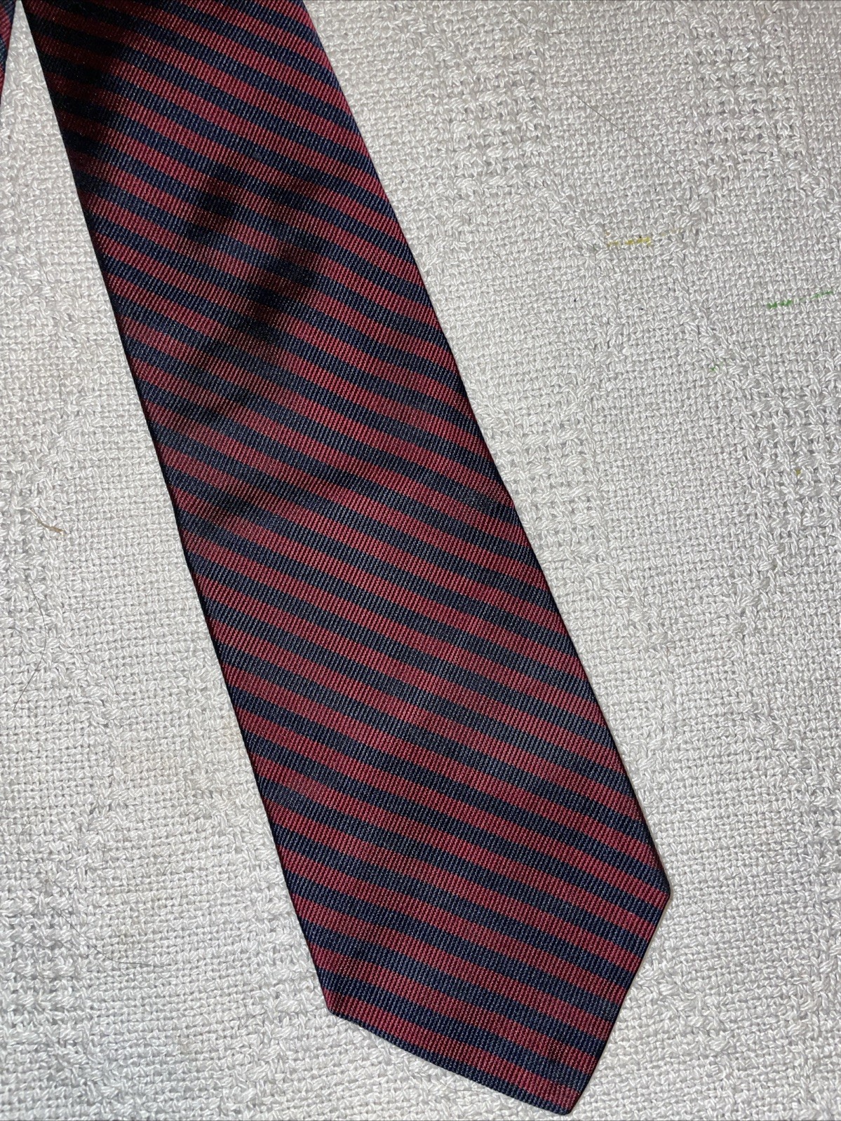 Brooks Brothers Dress Tie Mens Size 55” 3.25” Red Black Repp Business Formal