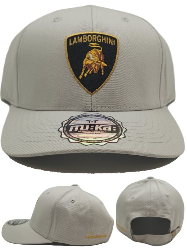 Lamborghini New MUKA Car Lambo Italian Sports Cars Gray Era Strapback Hat Cap