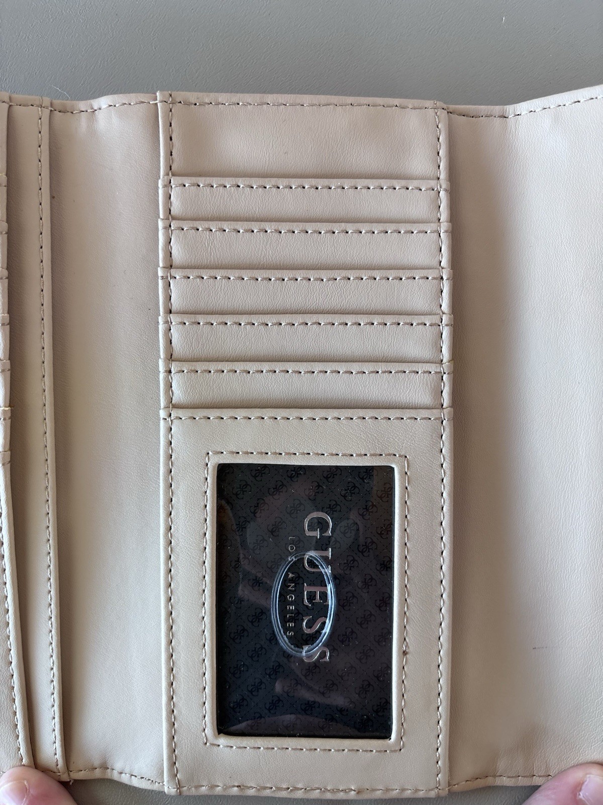 Guess Trifold Red Faux Leather Wallet Women’s 6.75″ x 3.75″