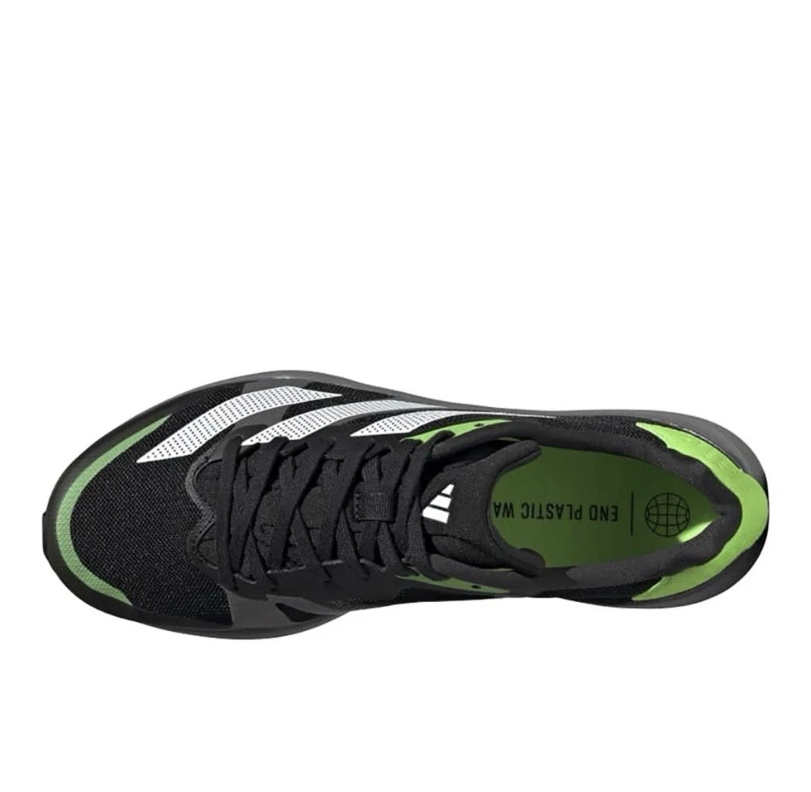 NIB Adidas adiZero RC 4 Black Solar Green Athletic Shoes Men’s Size 12 GX6660