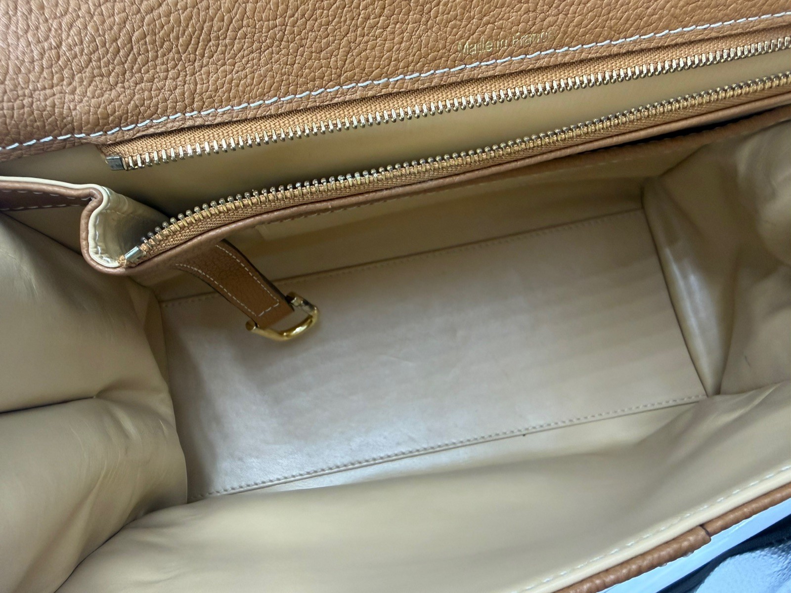 Delvaux Brillant Grained Calfskin lychee texture handbags Caramel medium