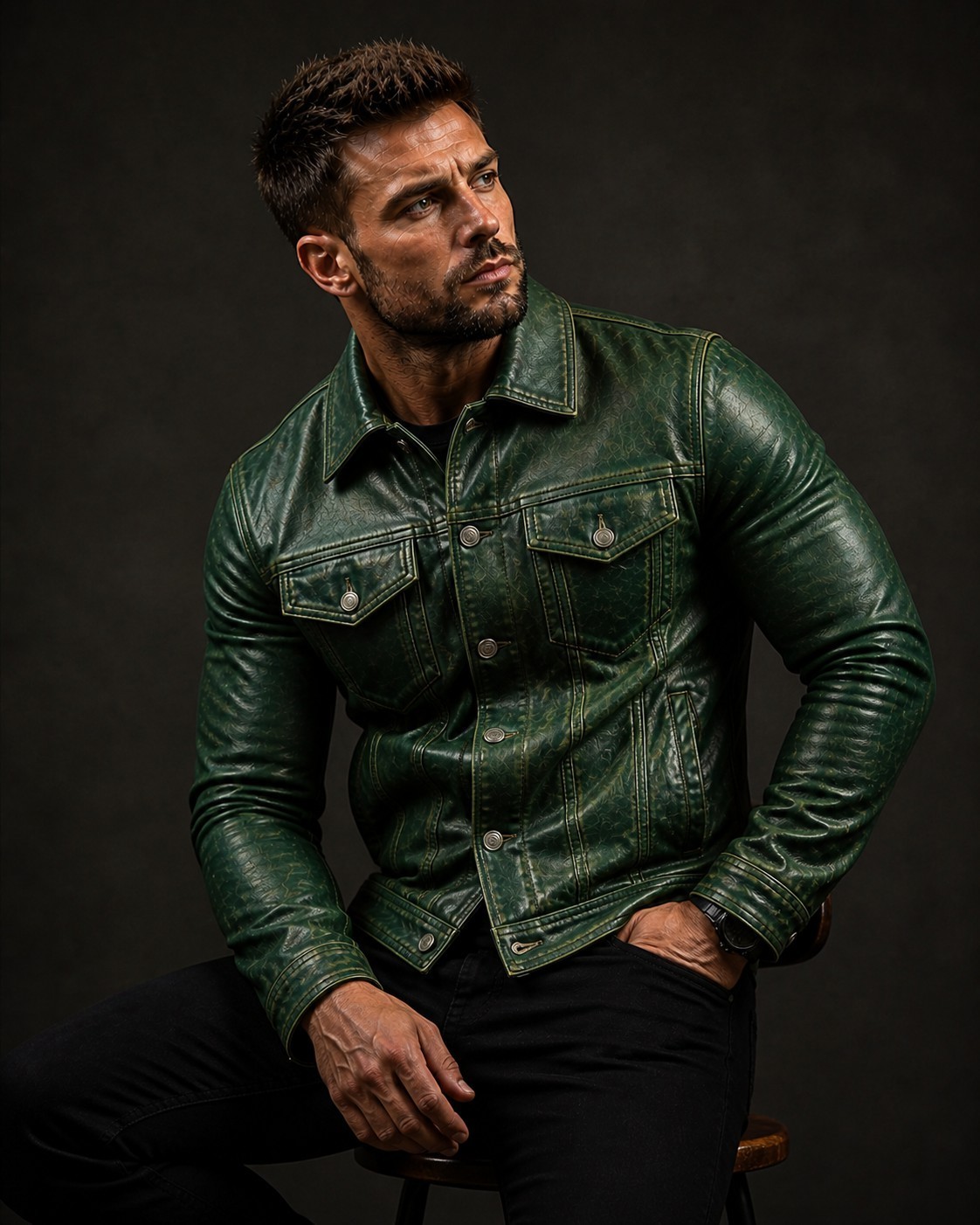Men’s Black Real Soft Lambskin Leather Shirt Handmade Stylish Party Casual
