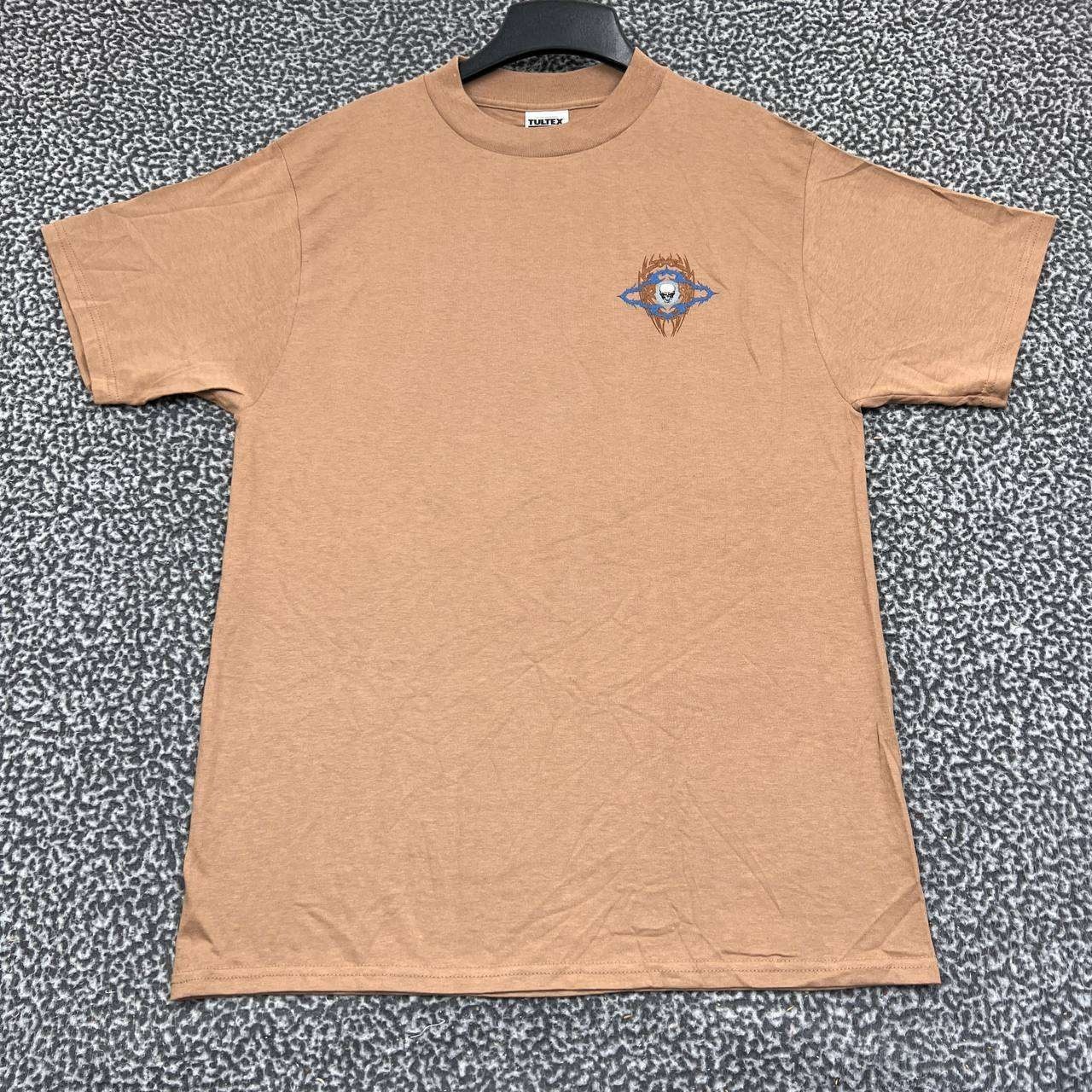 Vintage Flysurf Shirt Men Large Brown Tultex Short Sleeve Crew Neck L Cotton