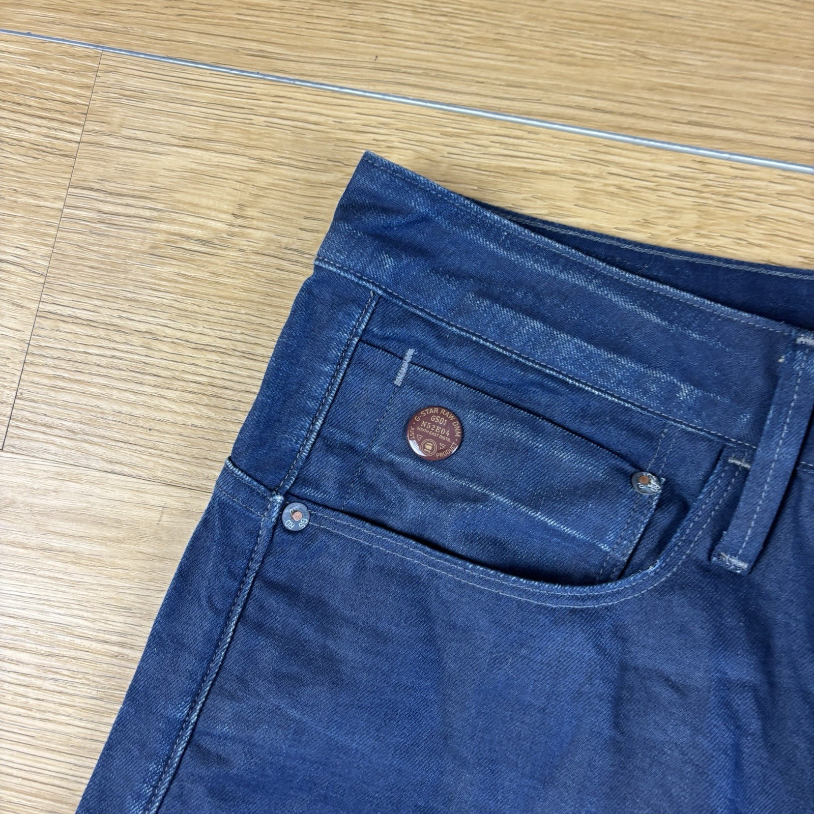 G-Star Raw Dark Blue Denim Type C 3D Loose Tapered Jeans W32 L32 Men’s Button