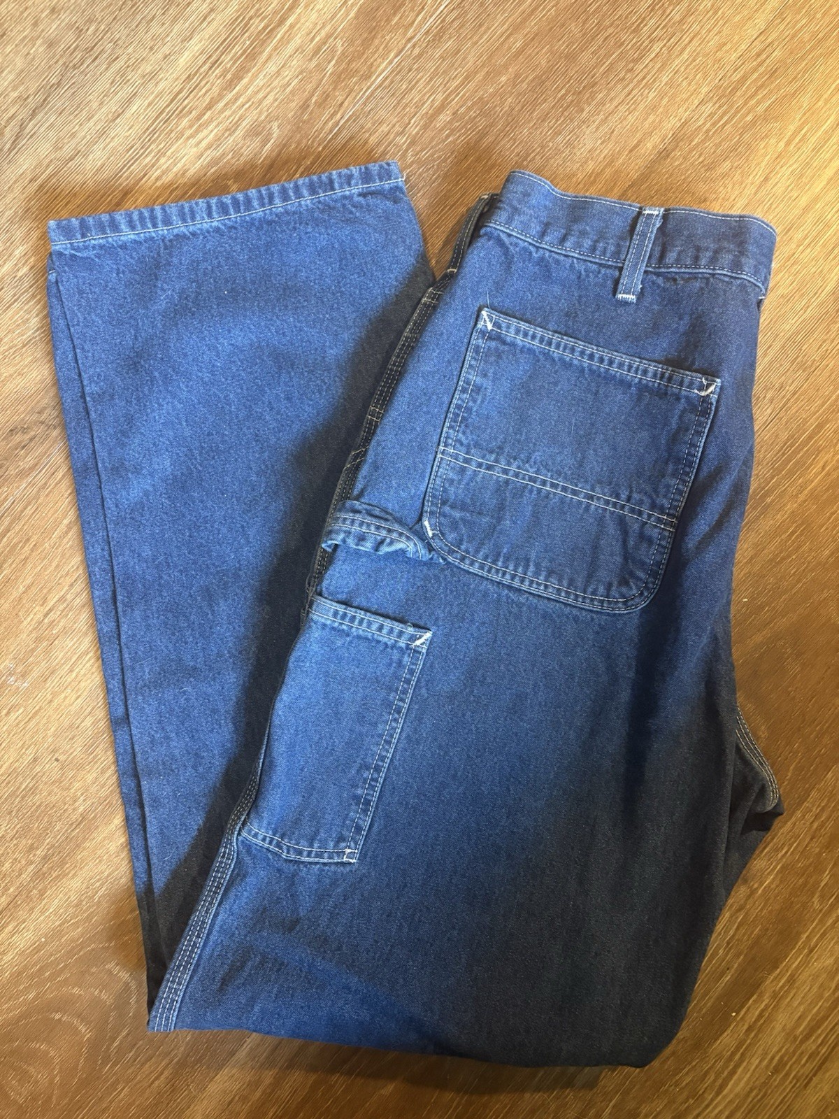 Mens 35 x 34 CARHARTT B13 DST Dungaree Hammer Loop Cotton Denim Jean Pants Nice