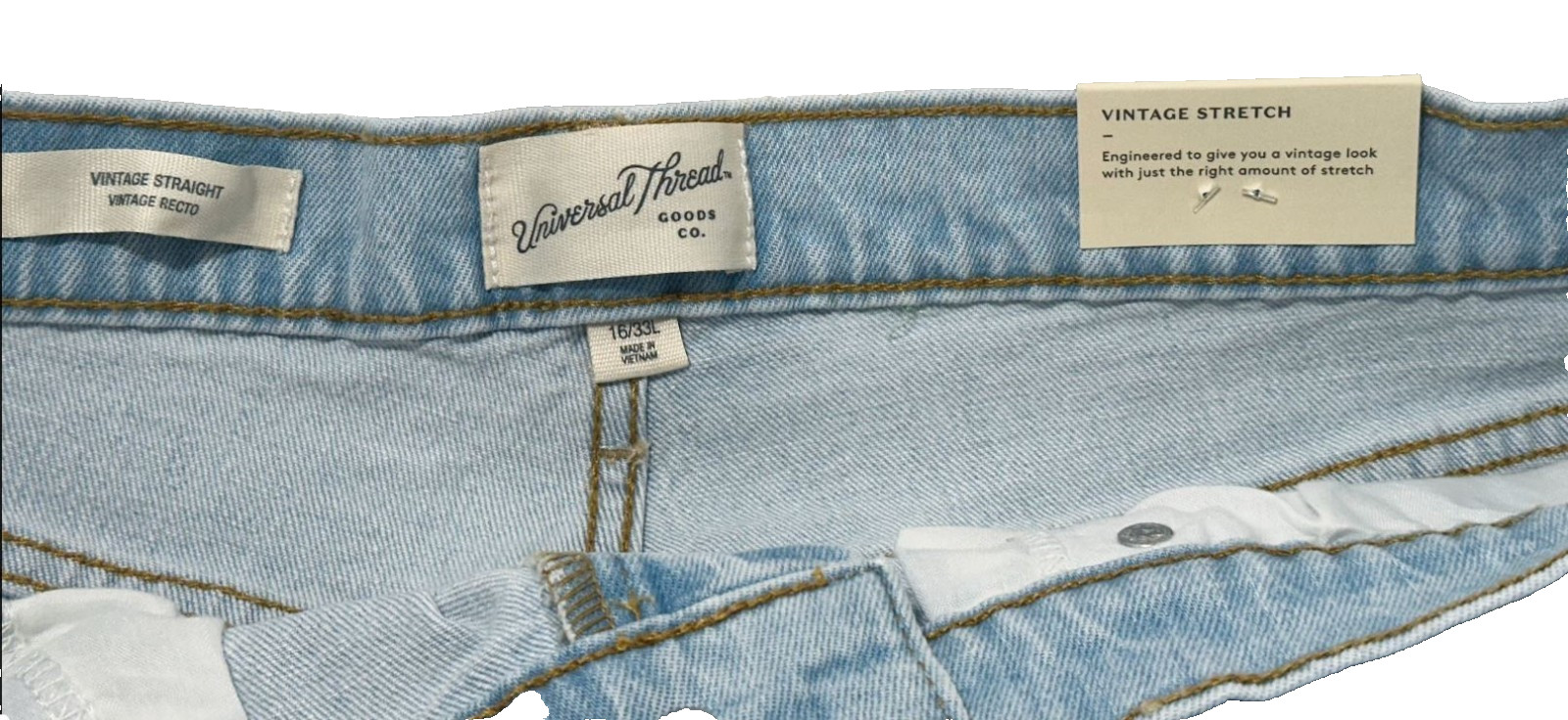 Universal Thread Women’s High-Rise Vintage Straight Jeans Light Blue Size 16L
