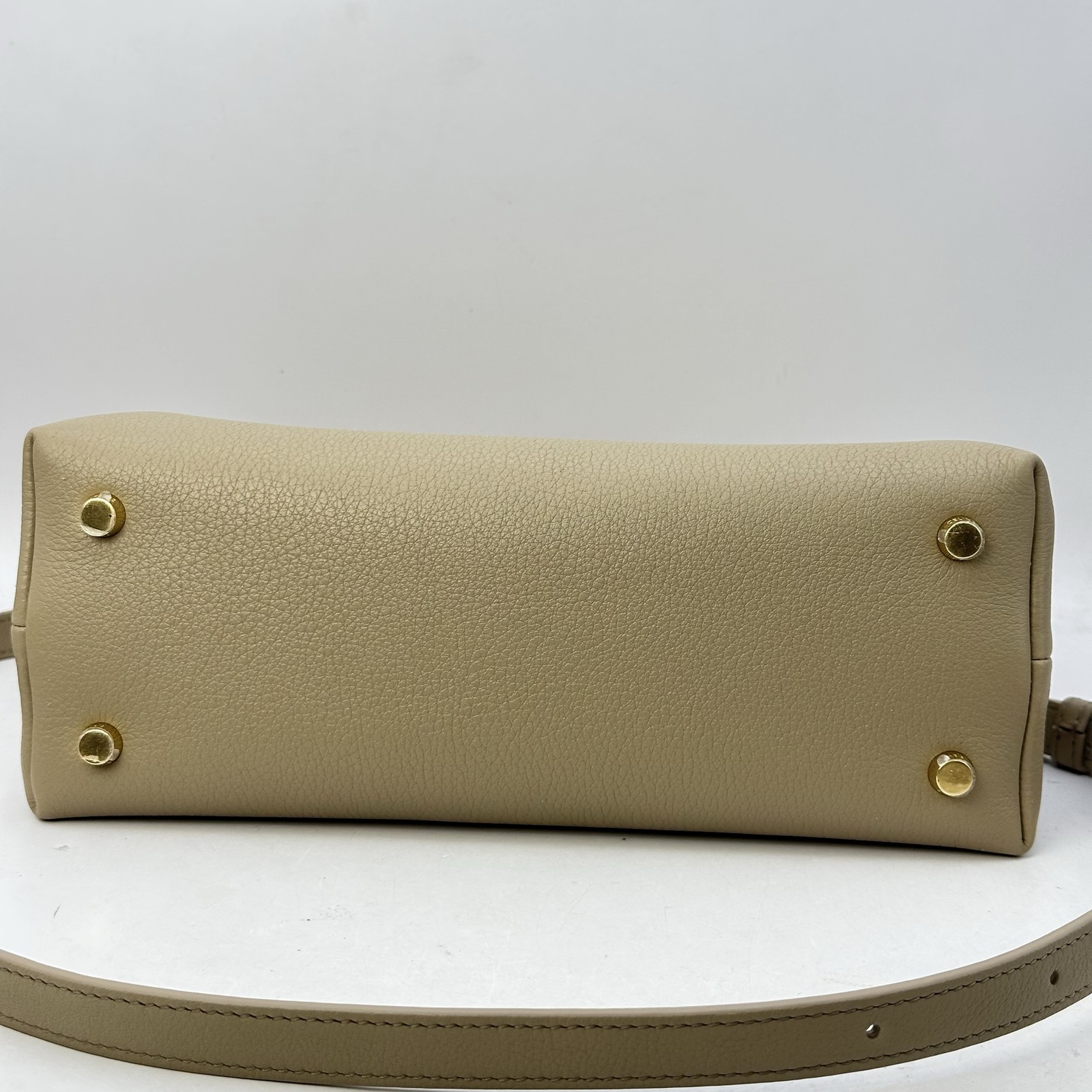 Celine Womens Medium Nino crossbody Top Handle Bag Leather Safari
