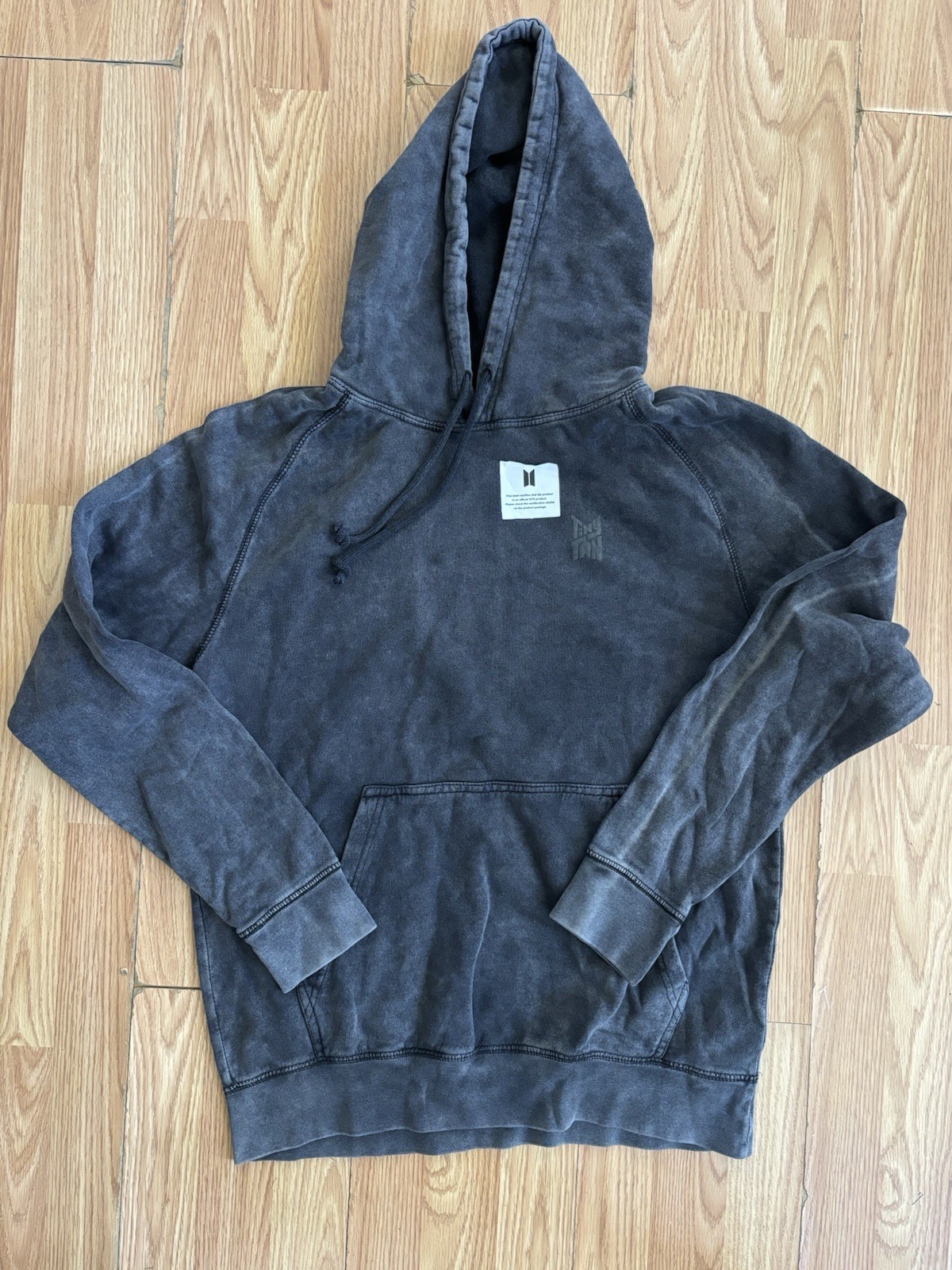 BTS TinyTAN Butter Hoodie Zip Up PTD Las Vegas Pop Up Official Merch Black Small