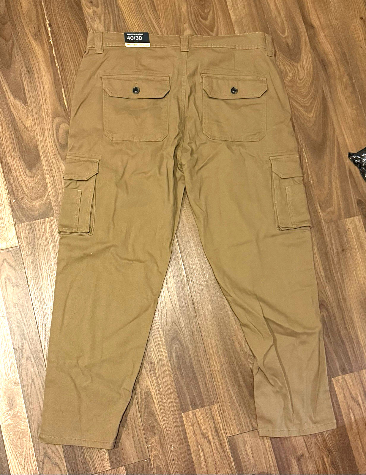 WestAce Men’s Premium Regular Fit Stretch Cargo Pants Tan Size 40/30 NWT