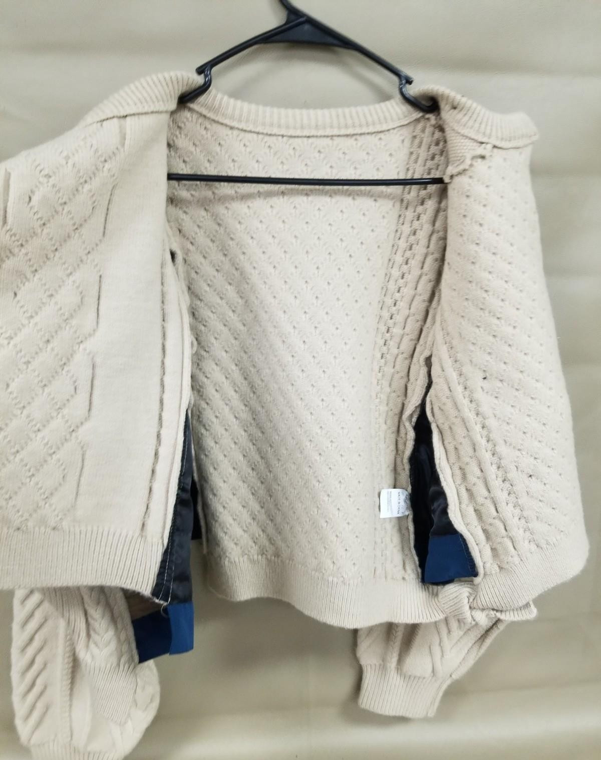 Cardigan Womens Size Medium Cable Knit Irregular Fashion Utility Jacket