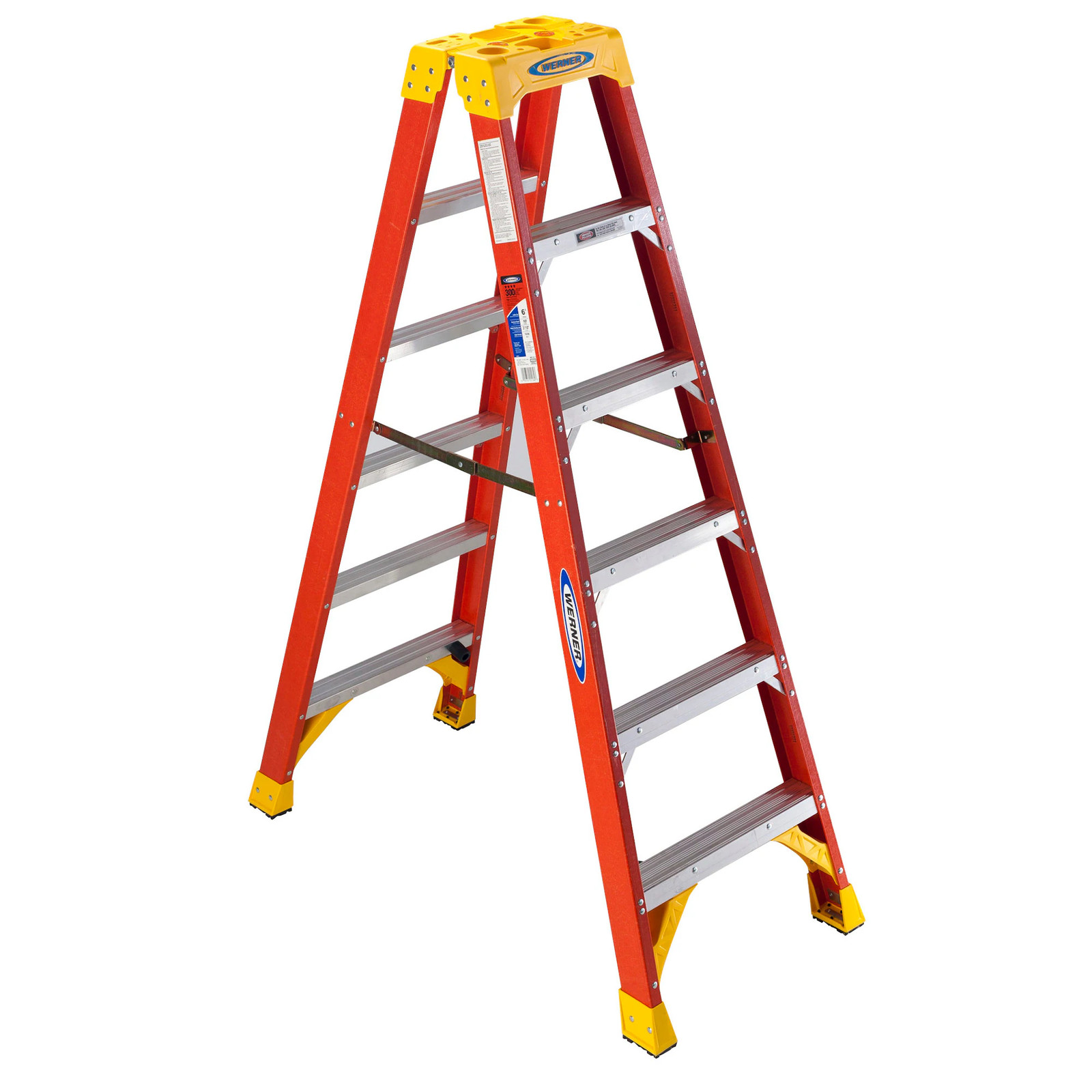 Werner T6200 6-ft ( 10-ft Reach Height ) Fiberglass Type 1A – 300 lbs. Loa|26053