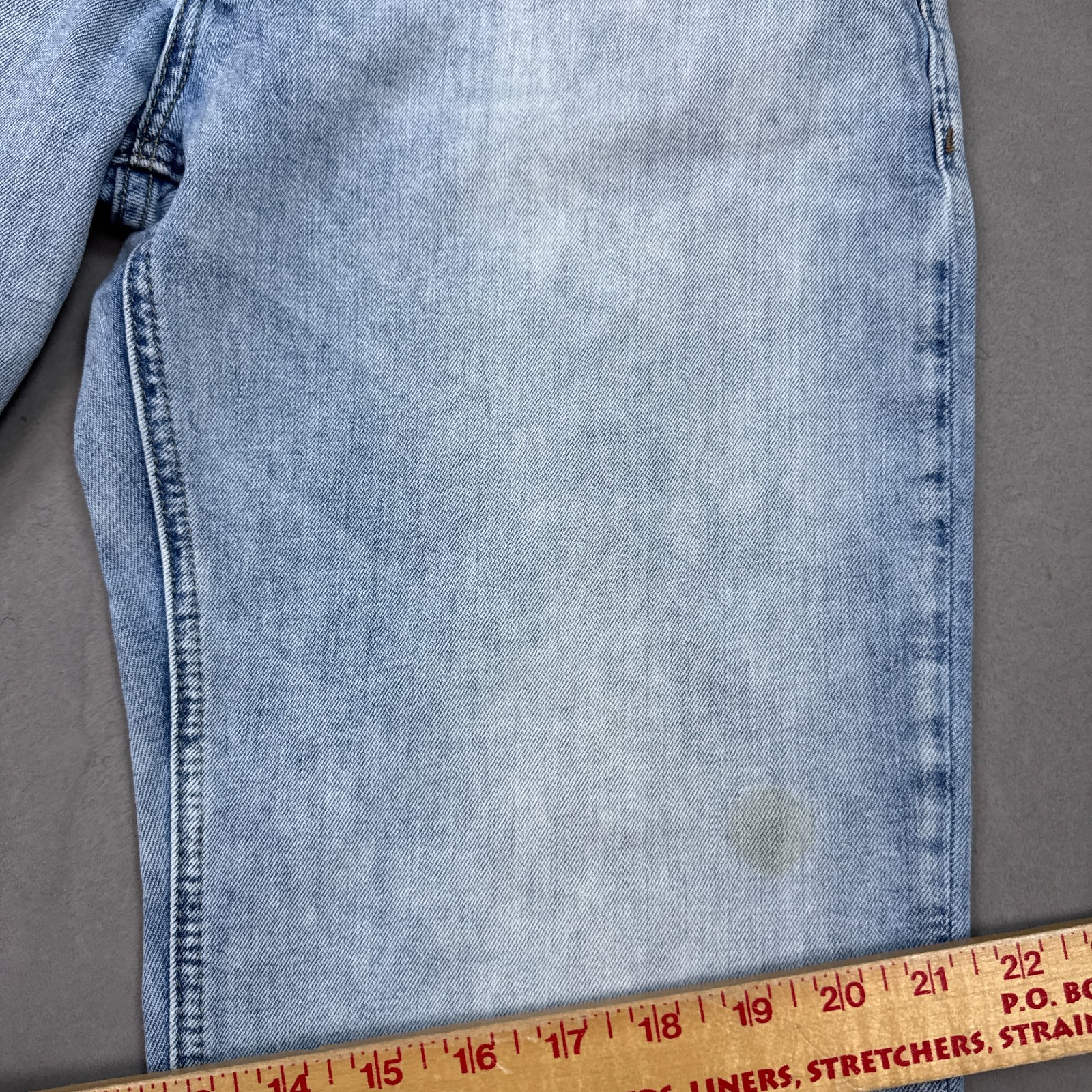 Silver Jeans Mens 34×34 Blue Craig Washed Out Faded Denim Pants Stretch Stone