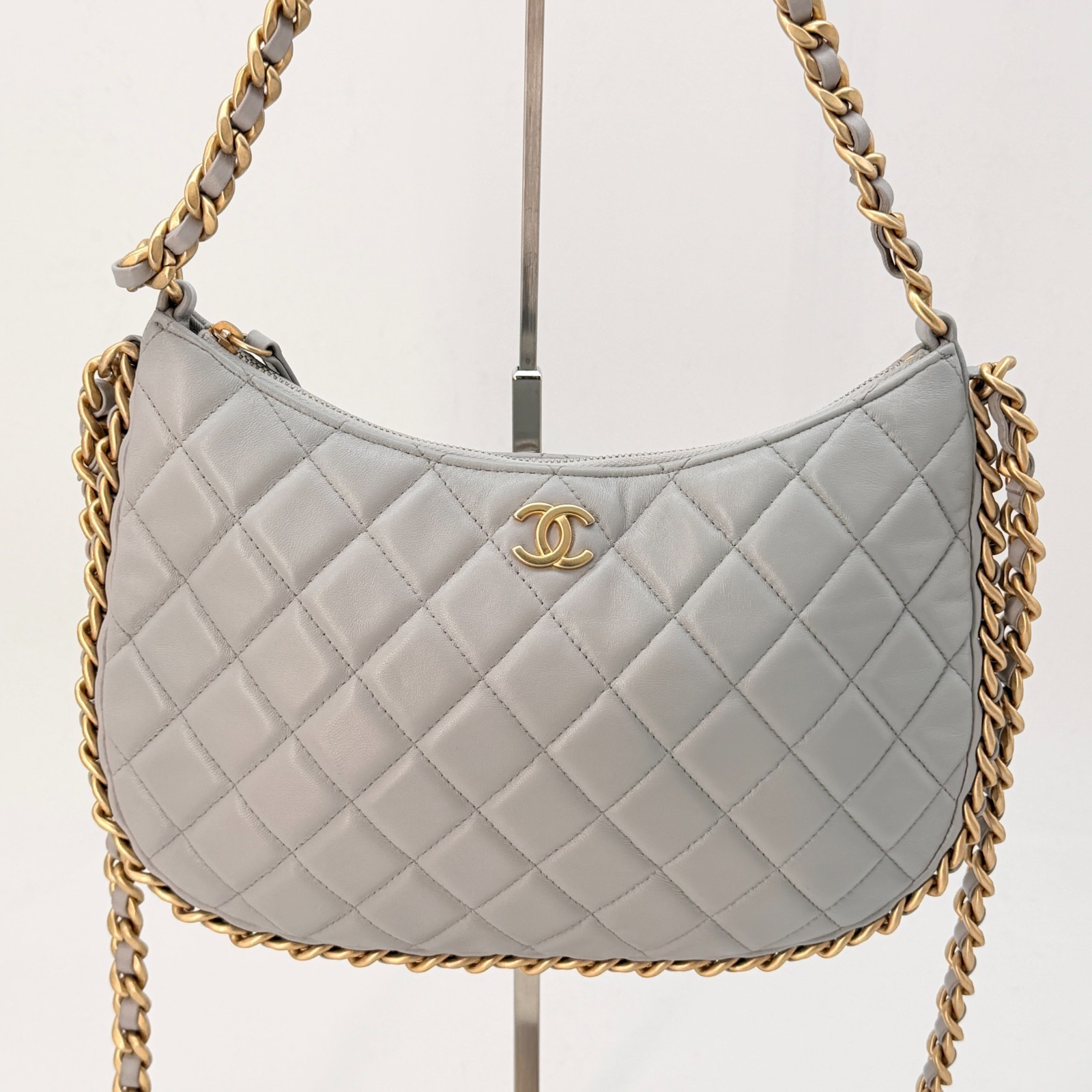 Chanel CC Chain Around Hobo Quilted Lambskin