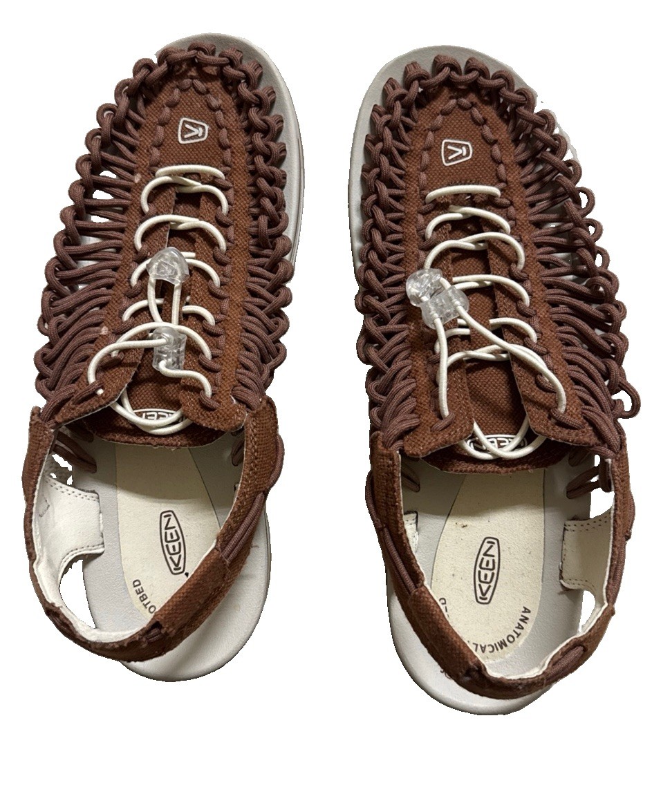 Keen Uneek Sandals Men’s 10.5 Tortoise Shell/Birch Leather Comfort Hiking 011022