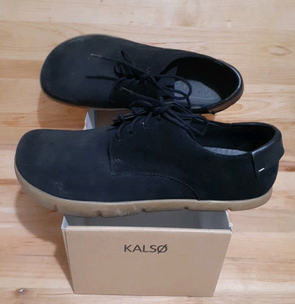 KALSO: DAWSON Men’s Earth Shoes Suede BLACK Negative Heel Size 11 NEW!!! W/BOX
