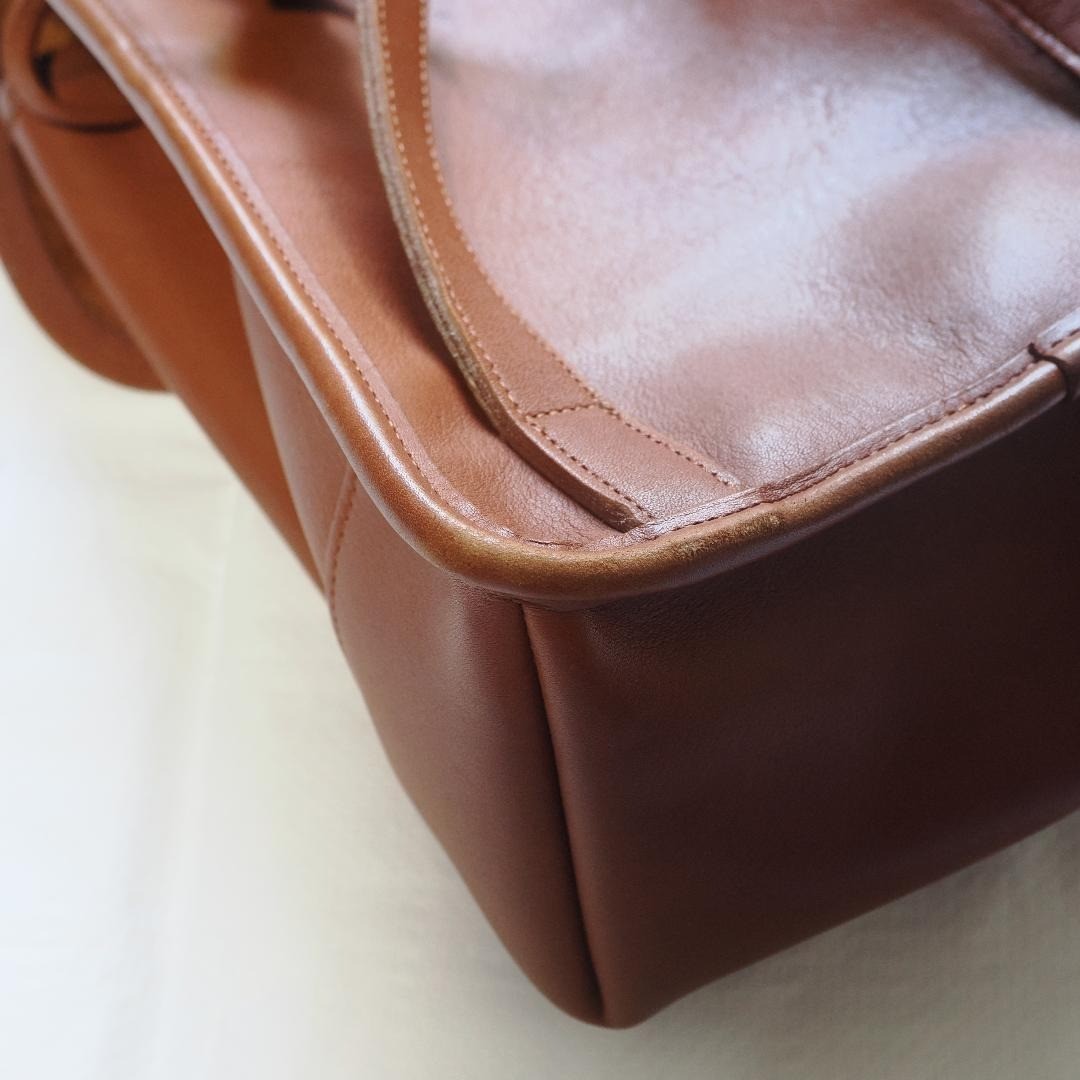 Vtg 90’s Coach Mini Daypack Backpack Turn Lock British Tan 9960 Y2K From Japan