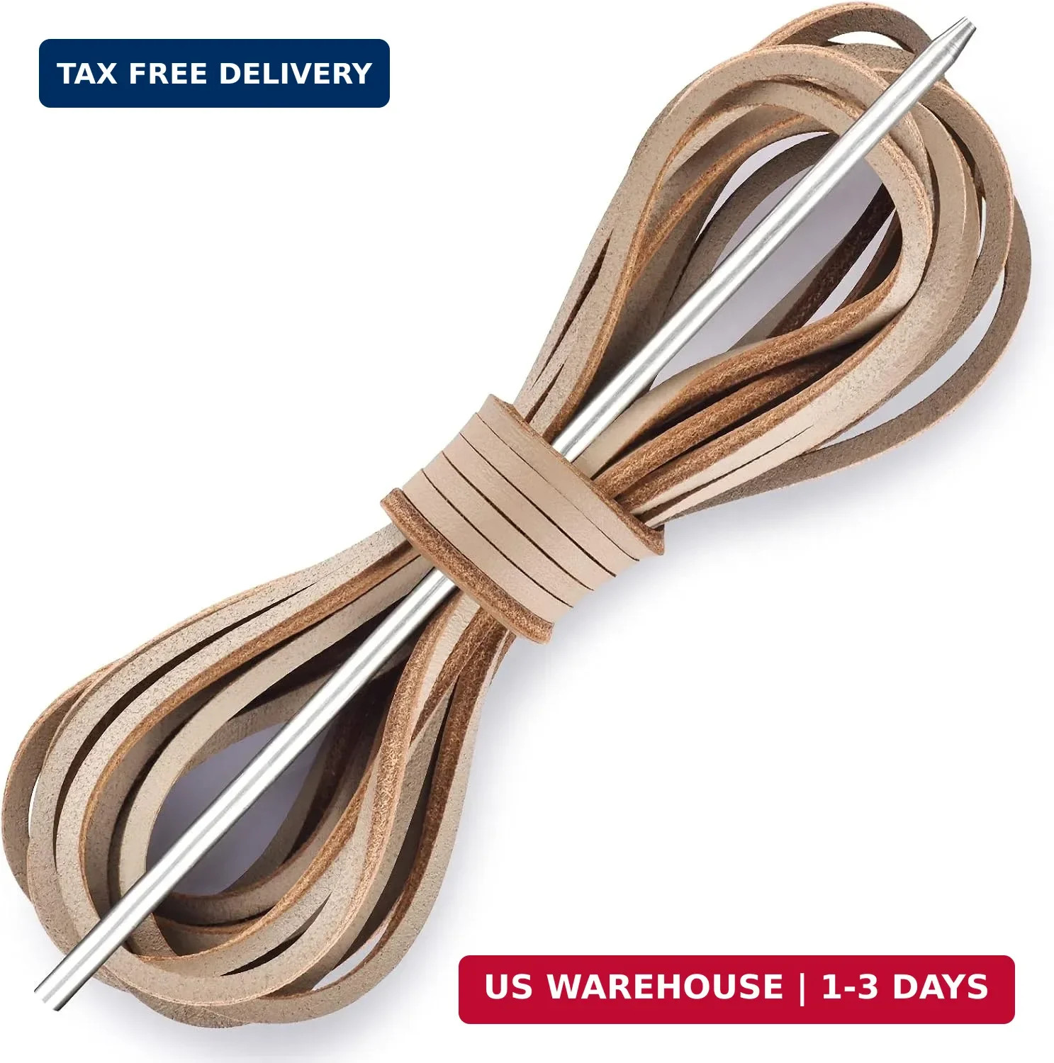 Leather Shoelace Boot Lace Boat Shoe Lacing Kit – 72 Inches Long 3.2mm (1/8″) Wi