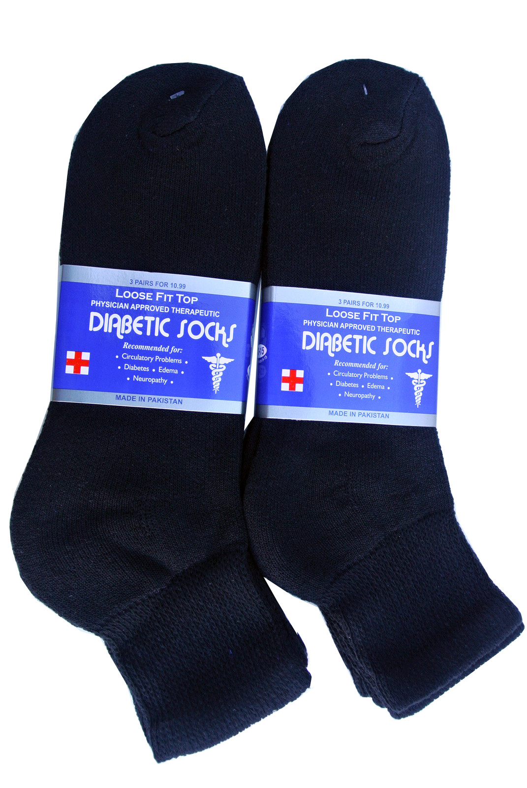 3, 6, 12 Pairs Diabetic ANKLE circulatory Socks Health Men’s Cotton ALL SIZE