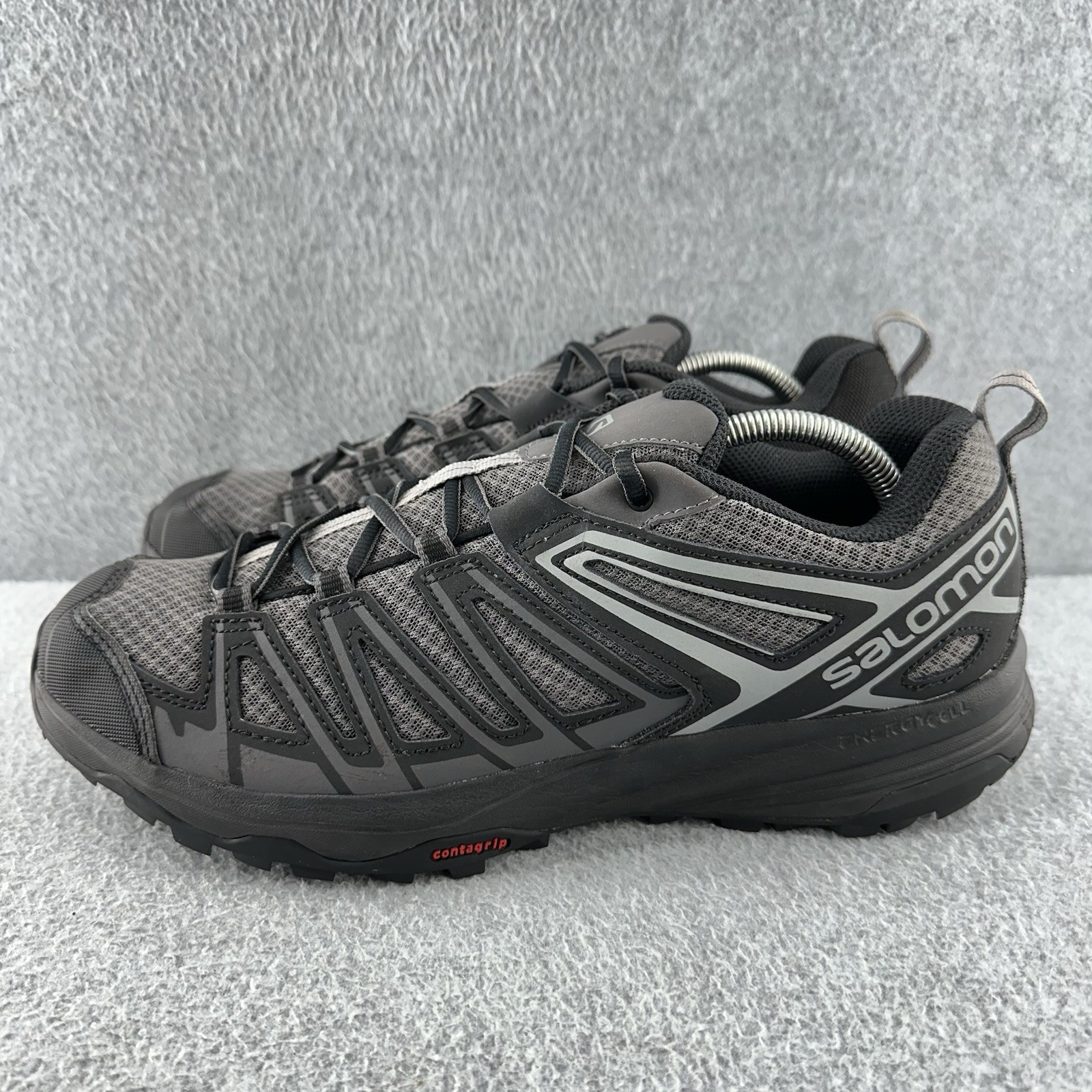 Salomon X Crest Mens Size 11.5 Black Hiking Trail Running Shoes Sneakers