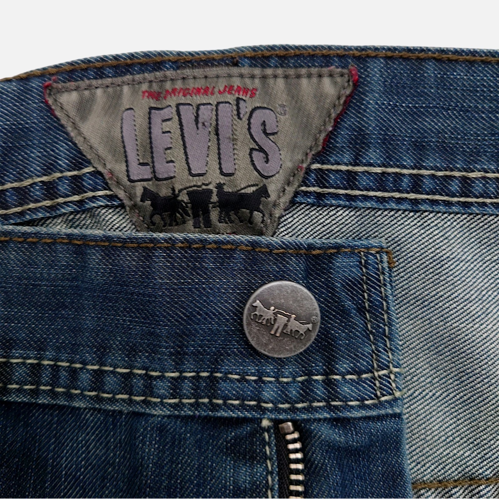 Y2K Levis 511 Jeans Men 31×34 Button Back Cinch Waist Affliction Style Cowboy