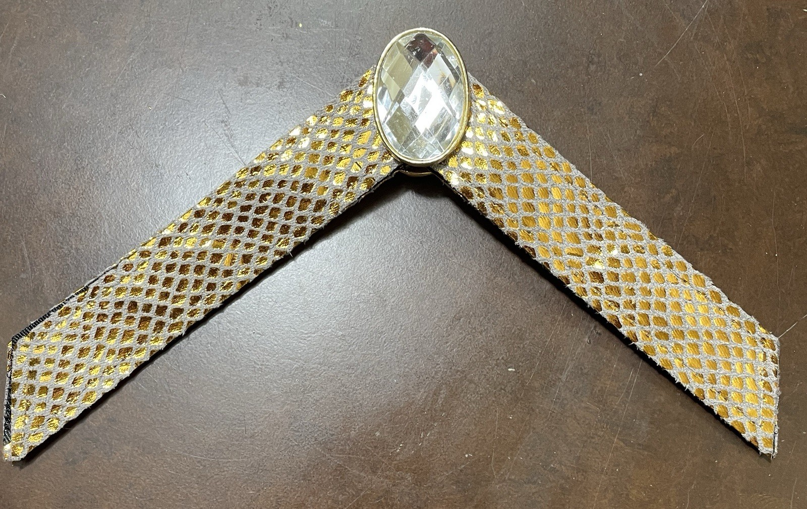 LINDSAY PHILLIPS SWITCHFLOPS Gold Snake Rhinestone Straps For Sandals Size M 7/8