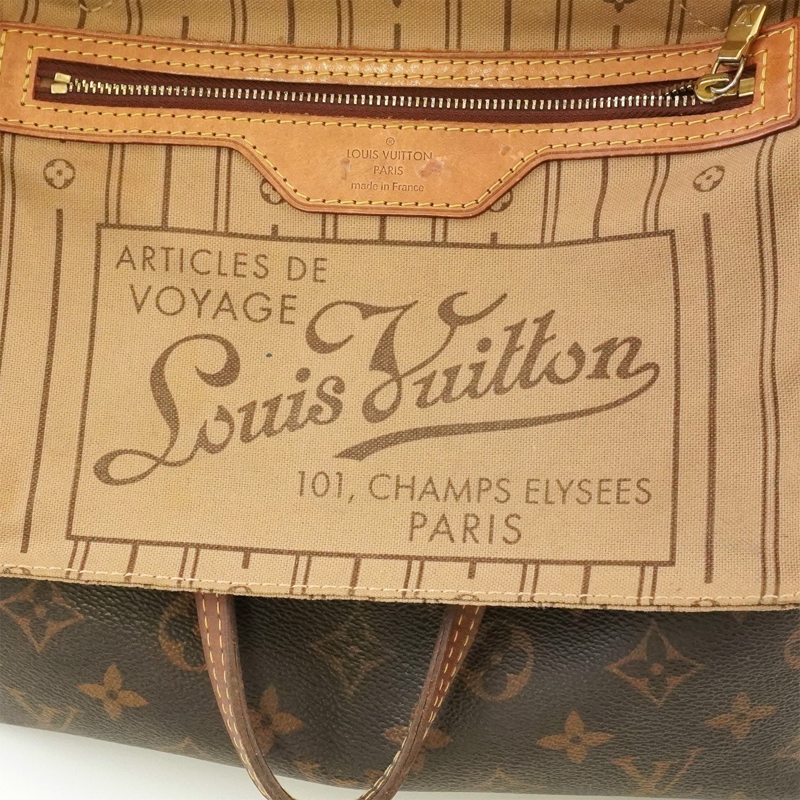 LOUIS VUITTON LV Monogram Neverfull PM M40155 Tote Bag Brown VI2130 Auth #56747A