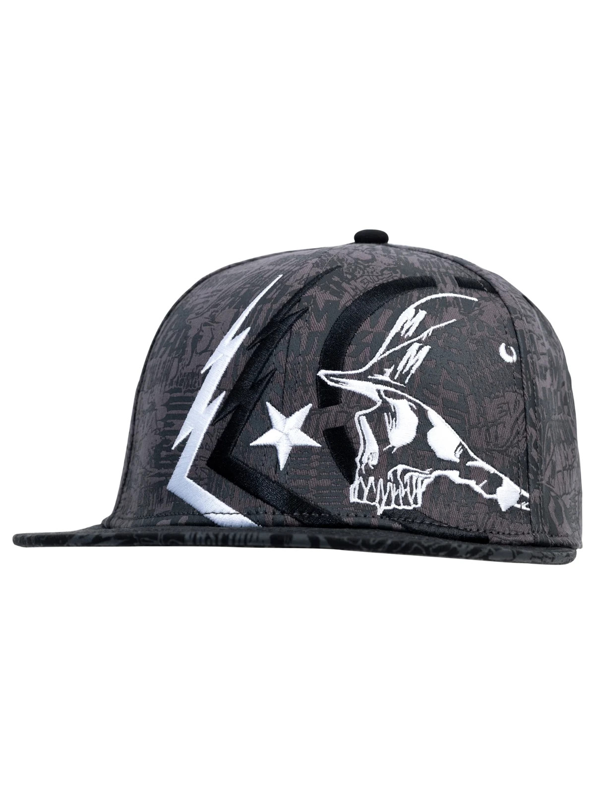 Metal Mulisha Men’s Ghost 3 Flex Hat Motocross Skull and Helmet FMX Baseball Cap