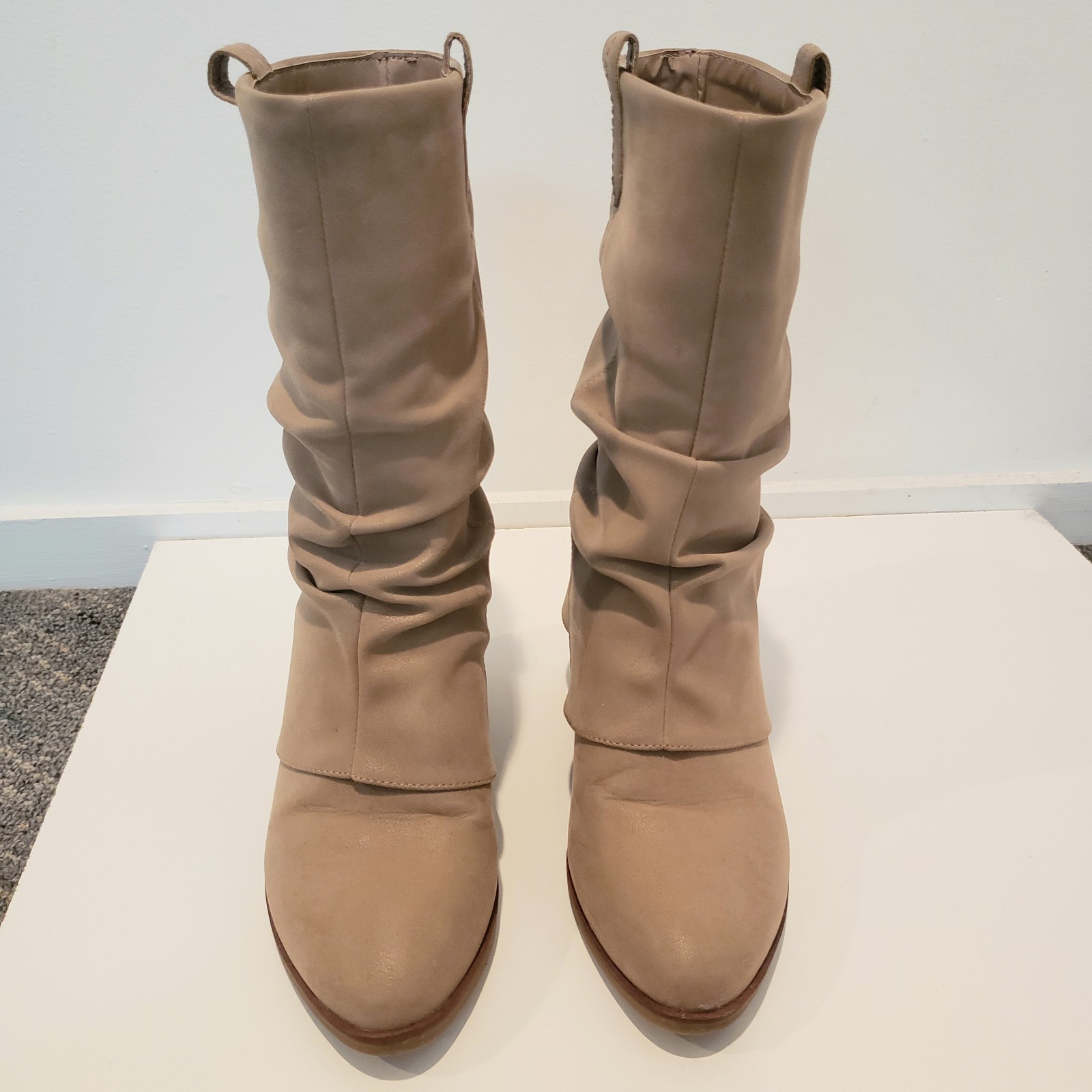 MIA Beige Boots Size 8.5M