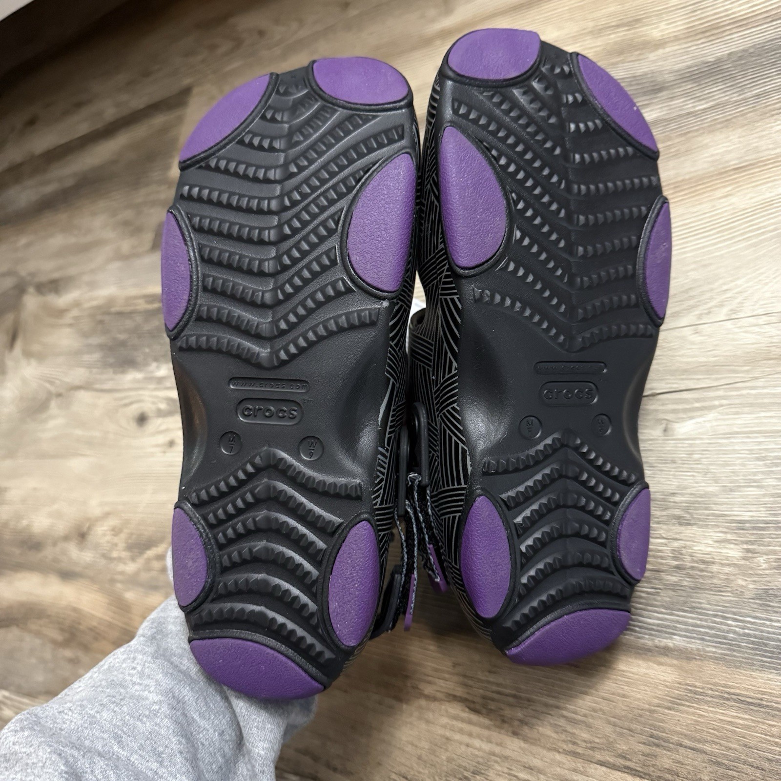 Crocs Black Panther Sandals W9 M7 Marvel Wakanda Forever Slide Adjustable NWT