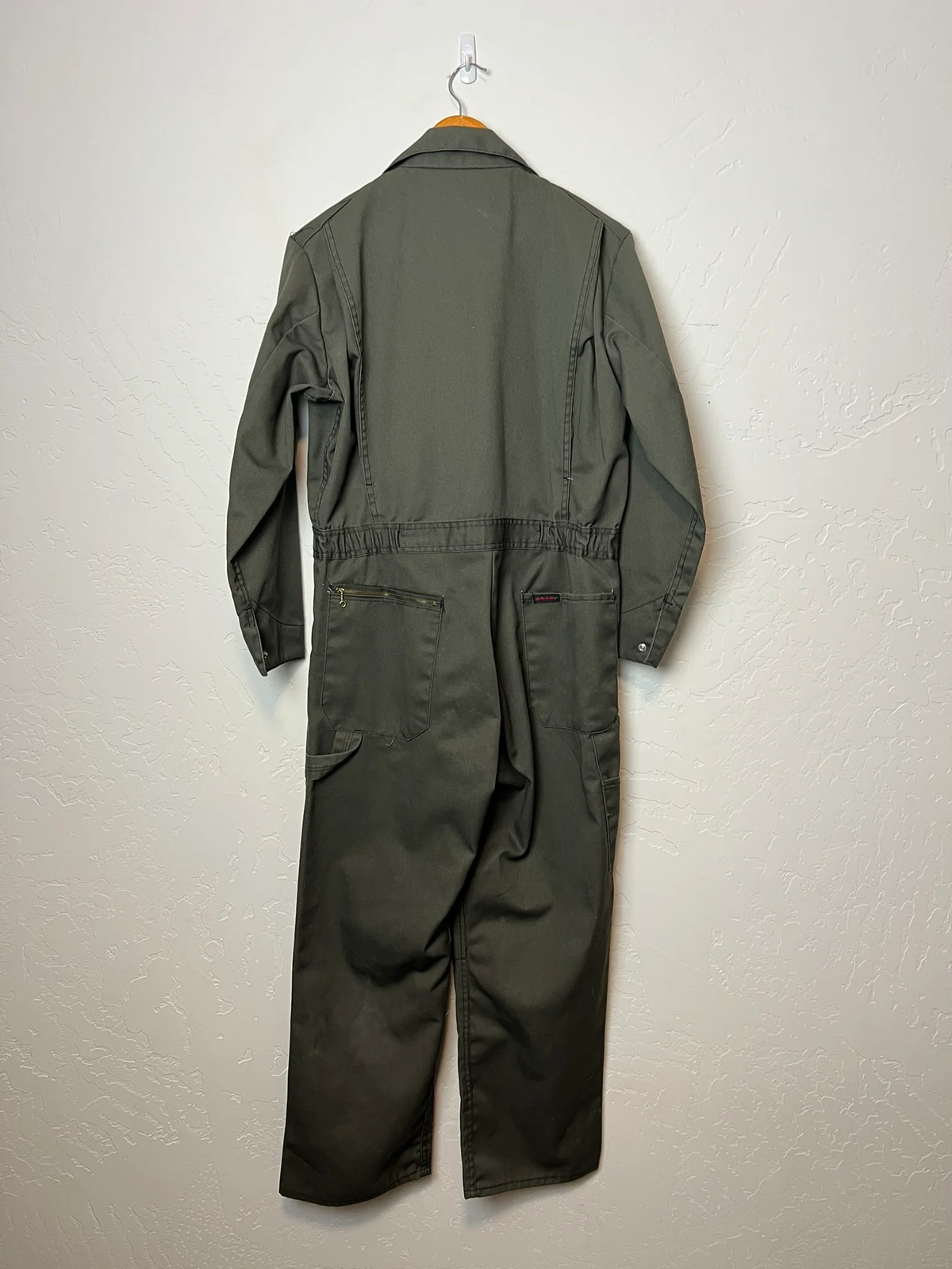 Vintage Dickies Coverall Olive Green Workwear Zip Front 90s Mens 40 Short